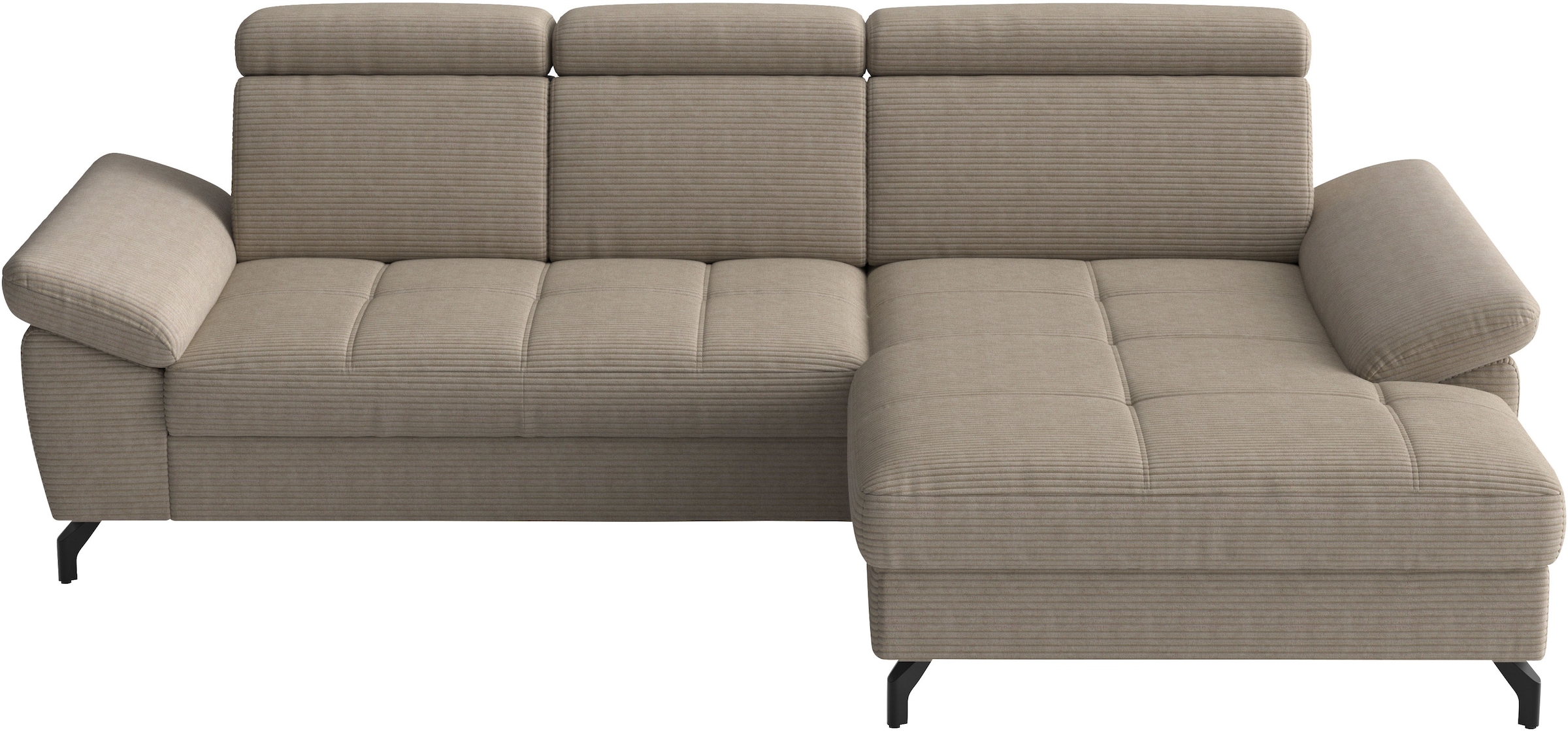 sit&more Ecksofa "Vanity, L-Form, B: 264 cm," Inkl.Sitz-,Kopf-und Armteilverstellung