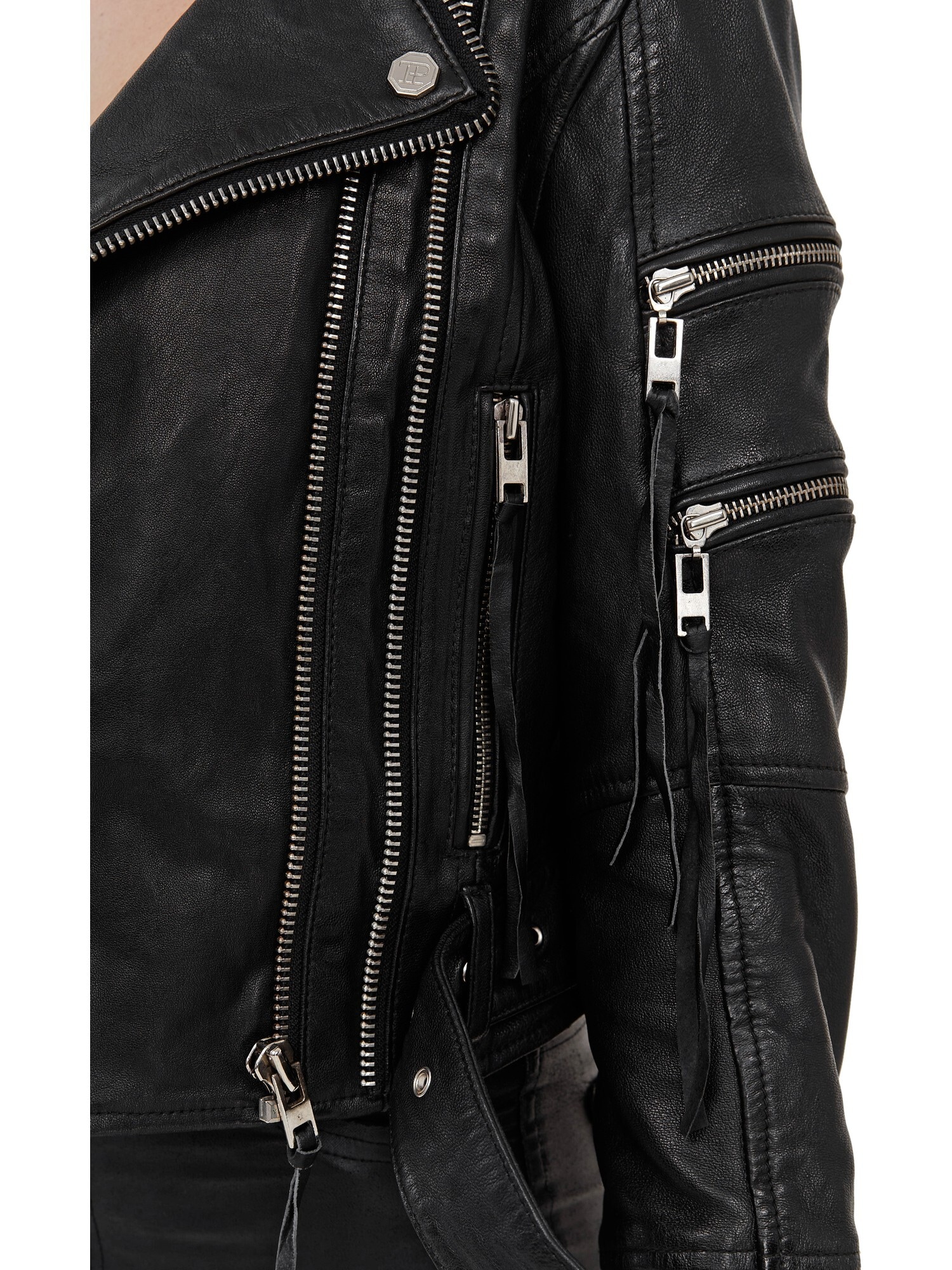 trueprodigy Lederjacke »Izzy mit Reißverschluss und Gürtel« ohne Kapuze