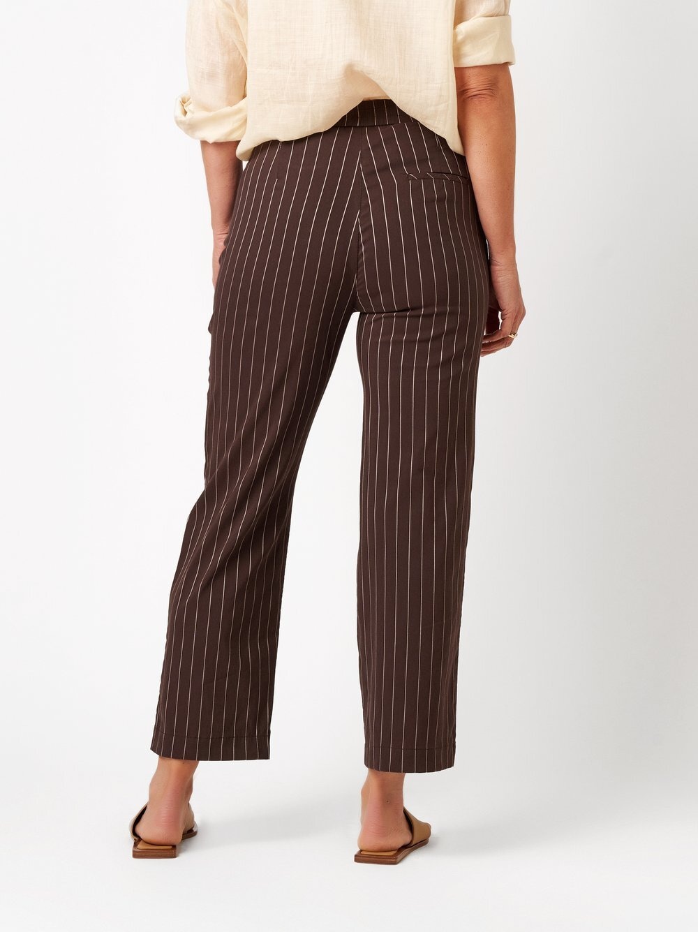 Relaxed Palazzohose »Scarlet 3/4«  mit feinen Streifen