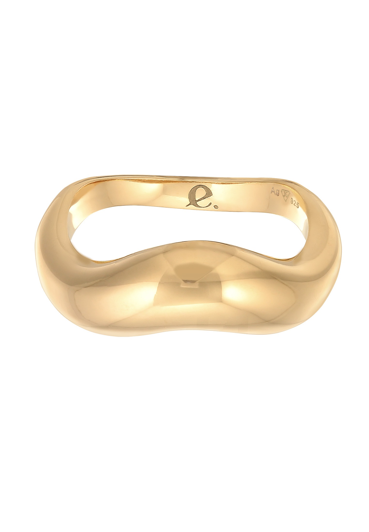 Elli Premium Fingerring »Organic Wellen Trend 925 Silber«