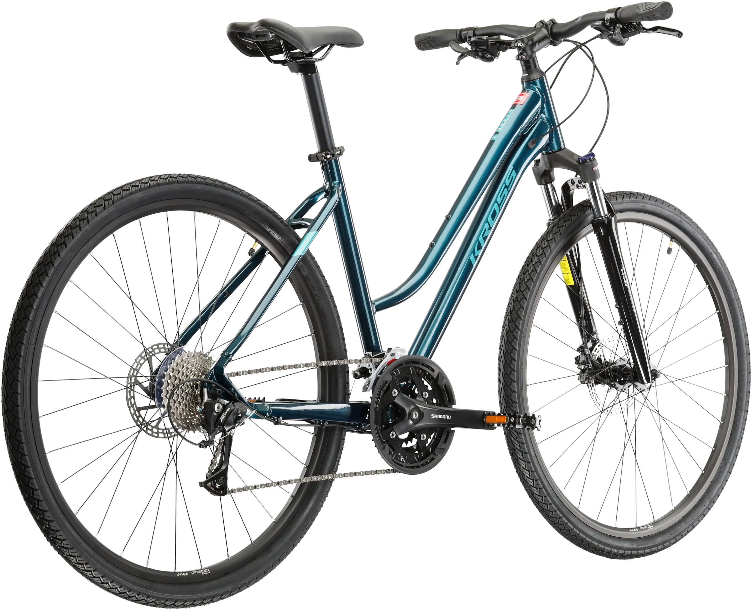 Kross Crossrad »KROSS Crossbike Evado 5.0 28" türkis 27 Gänge«, 27 Gang, Shimano, Acera Schaltwerk, Kettenschaltung
