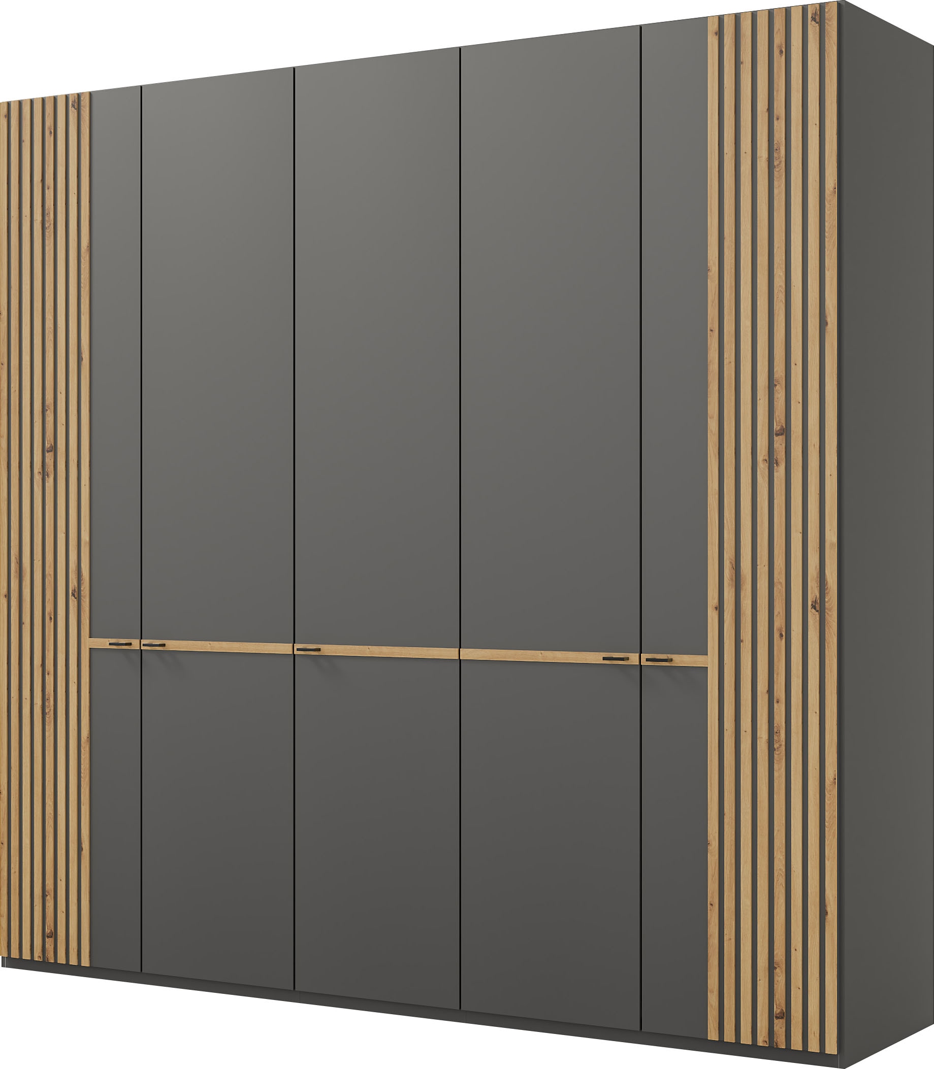 Musterring Kleiderschrank "Isabelle" Lamellen in Eiche, Griffe in schwarz, verschiedene Größen und Farben
