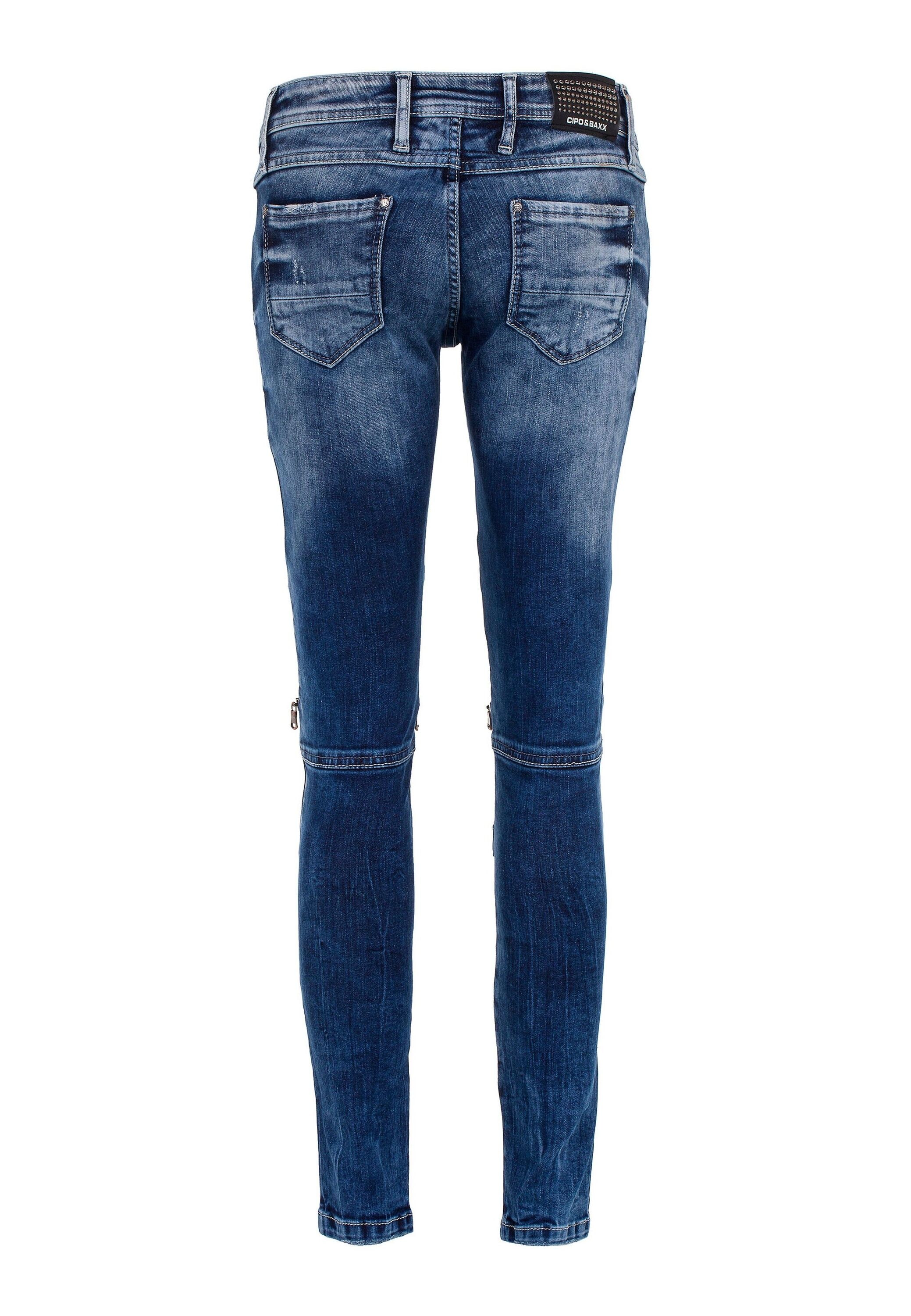 Cipo & Baxx 5-Pocket-Jeans »Jeans«, mit vielen Applikationen, WD377