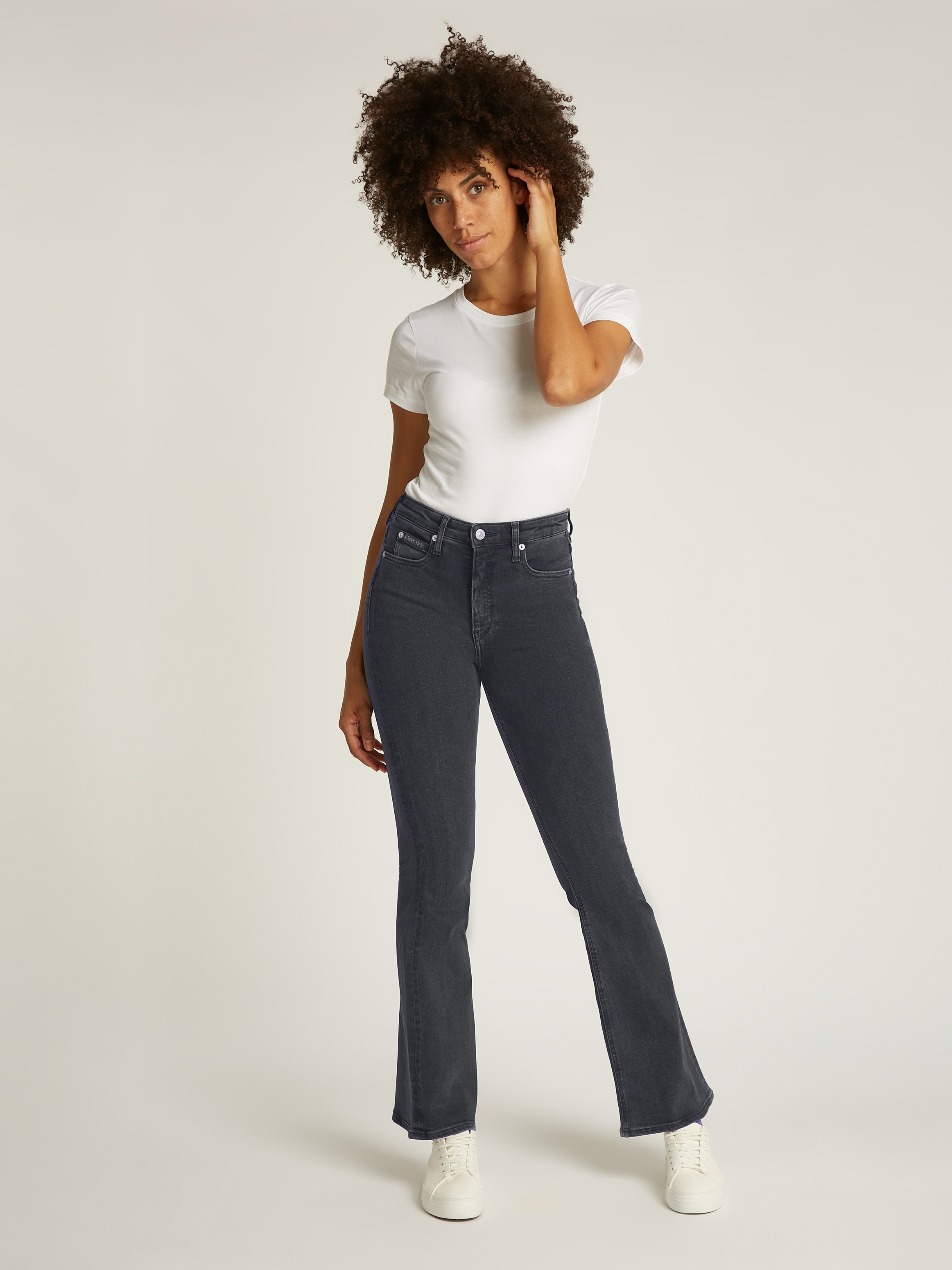 Calvin Klein Jeans Bootcut-Jeans »SKINNY BOOTCUT«, mit Coinpocket, Logodruck