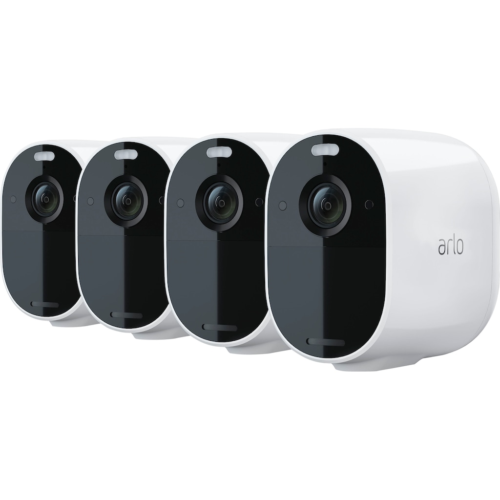 ARLO Überwachungskamera »Arlo Essential Spotlight-Kamera-Set«, Außenbereich-Innenbereich, (Set, 4 x Arlo Essential Spotlight-Kamera)