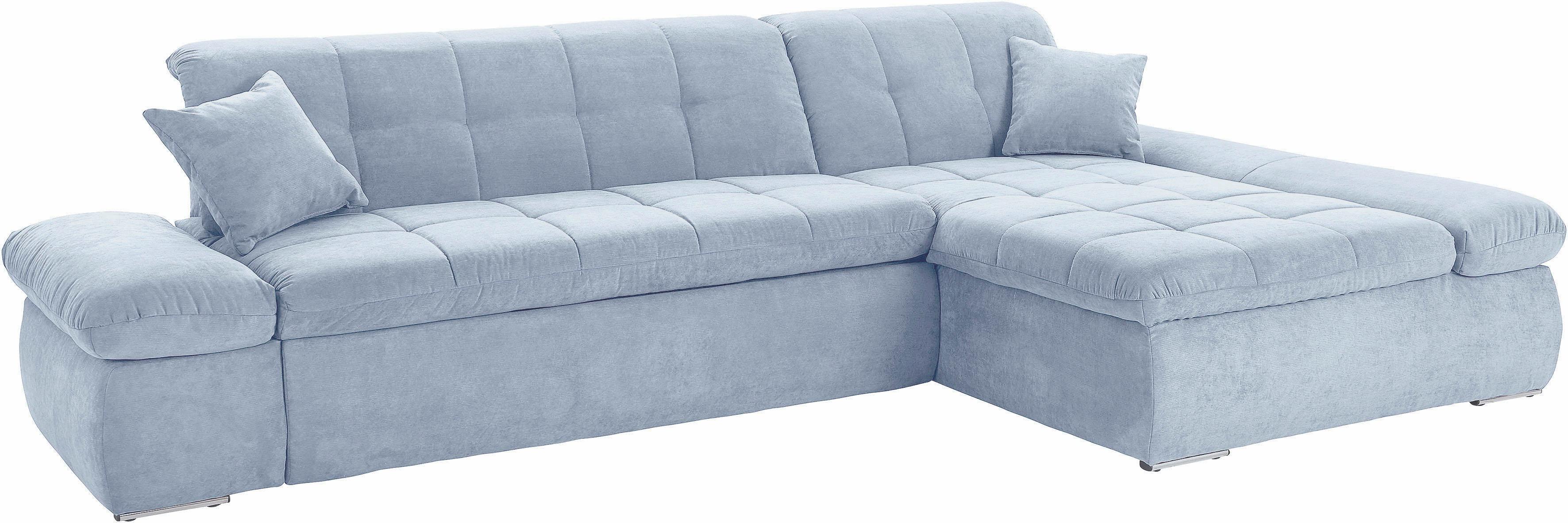 DOMO collection Ecksofa "NMORIC XXL, 300x172x80cm, viel Platz, bequem, L-Form" wahlweise mit Bettfunktion und Armlehnverstellung