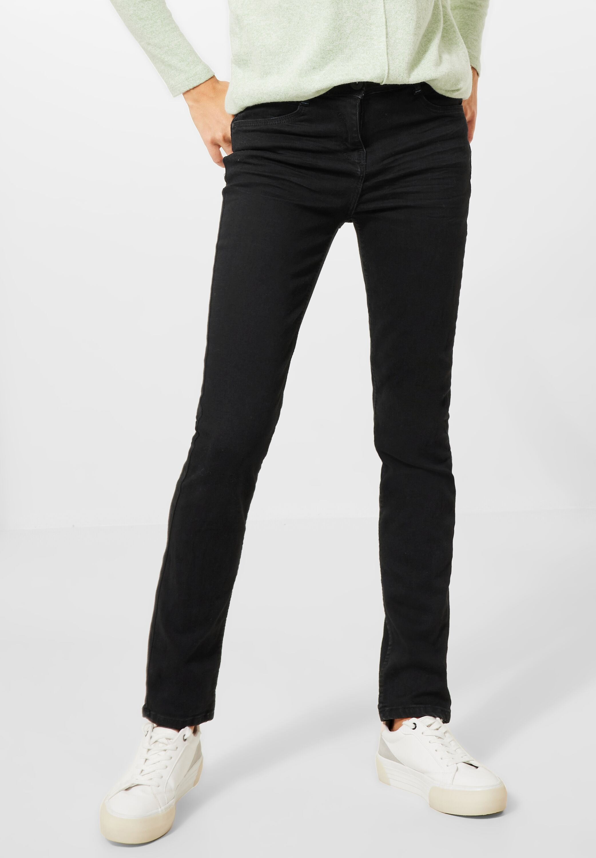 Cecil Slim-fit-Jeans in Unifarbe