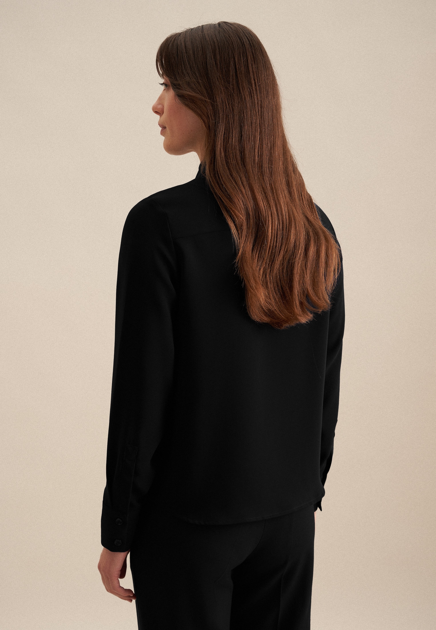 seidensticker Hemdbluse »Schwarze Rose«, Langarm Kragen Uni