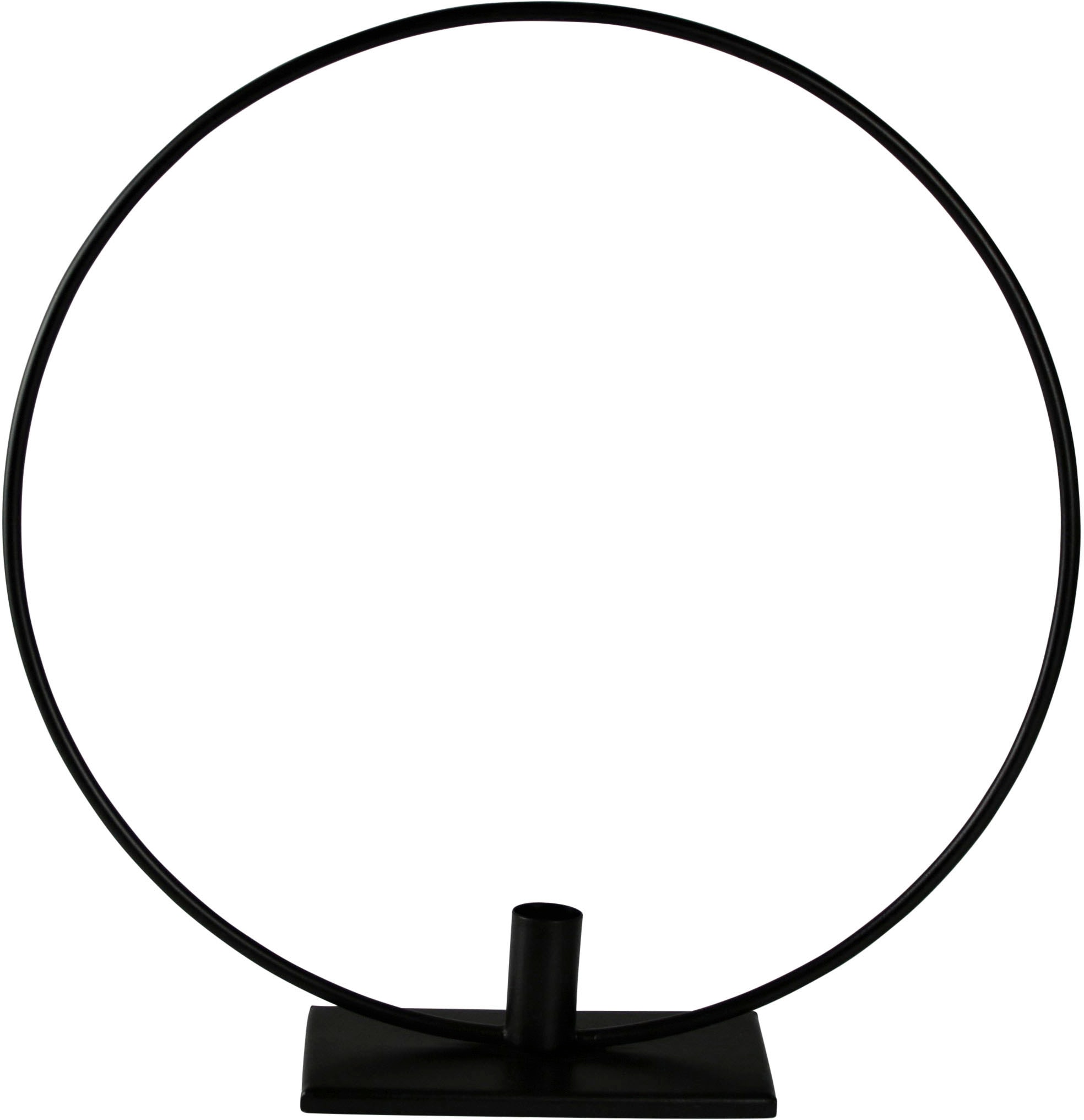 Kerzenhalter »Kerzenständer Ring«, (1 St.), Stabkerzenhalter aus Metall, Höhe ca. 39 cm