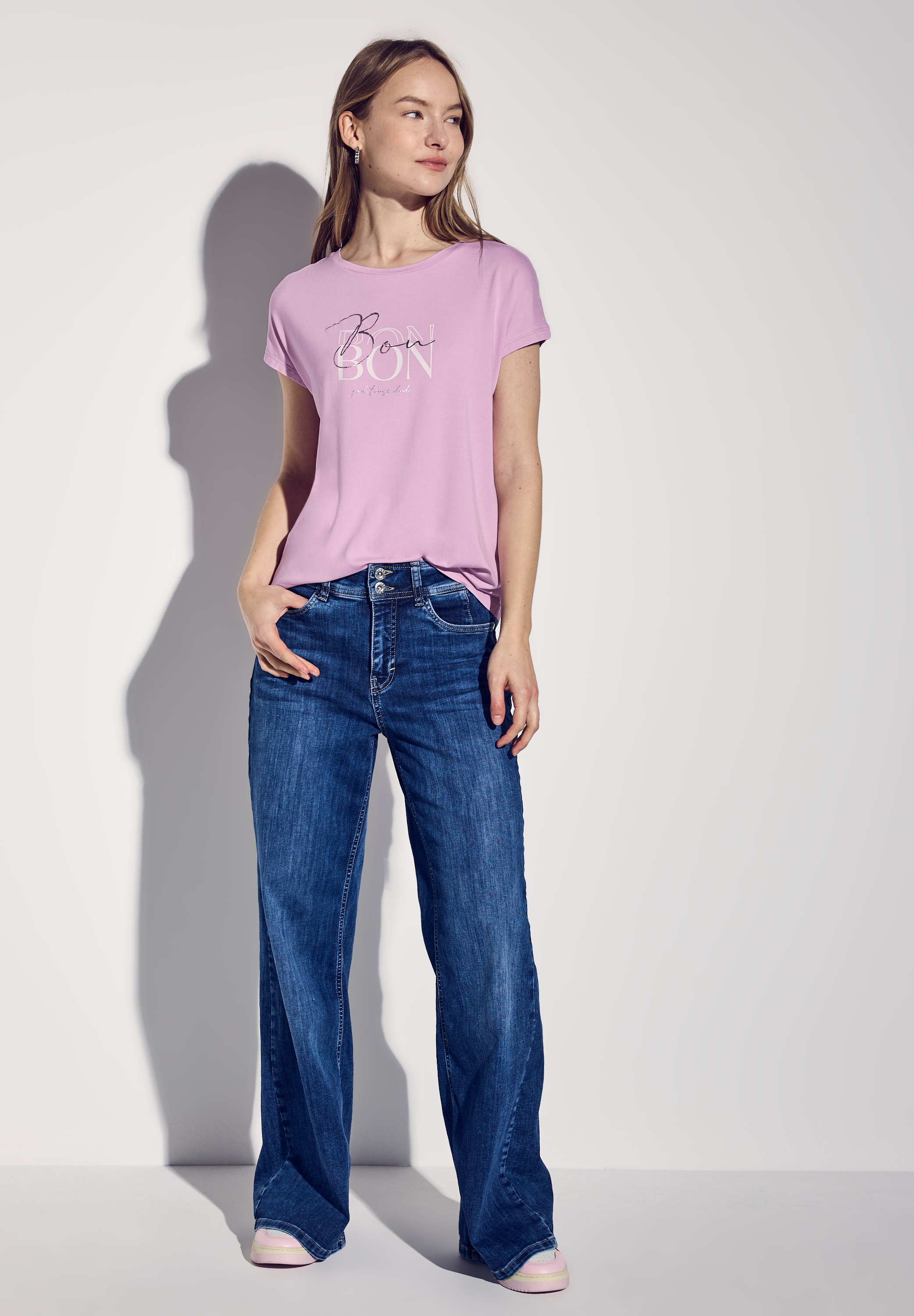 Thumbnail - STREET ONE T-Shirt, aus softem Materialmix