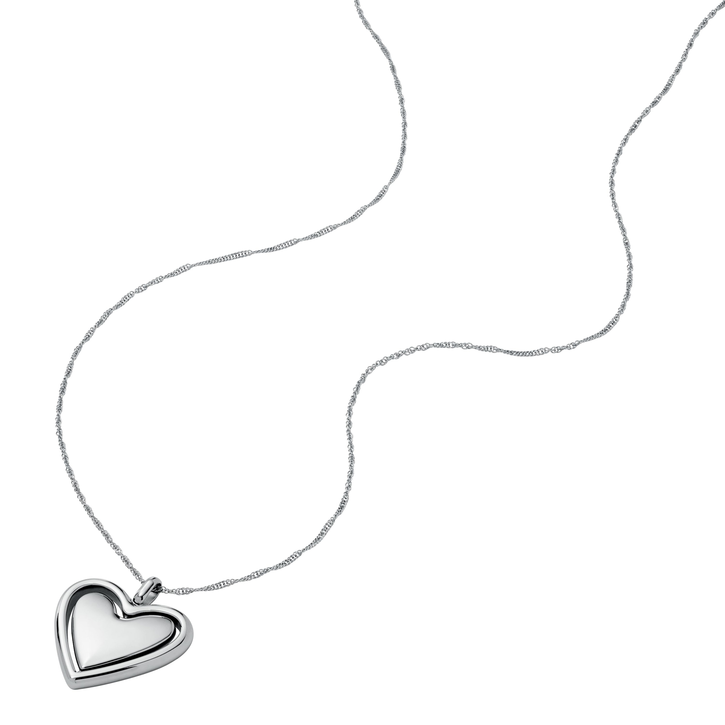 Fossil Kette mit Anhänger »Schmuck Geschenk Edelstahl JEWELRY Herz, JF04836040«