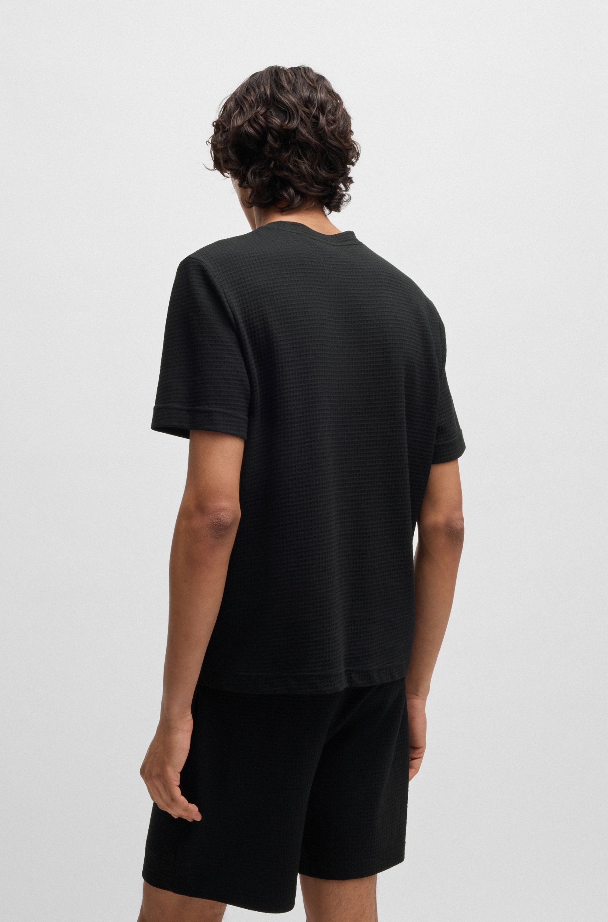 HUGO Underwear T-Shirt »,Austin T-Shirt«, Waffelstruktur und Logo-Stickerei
