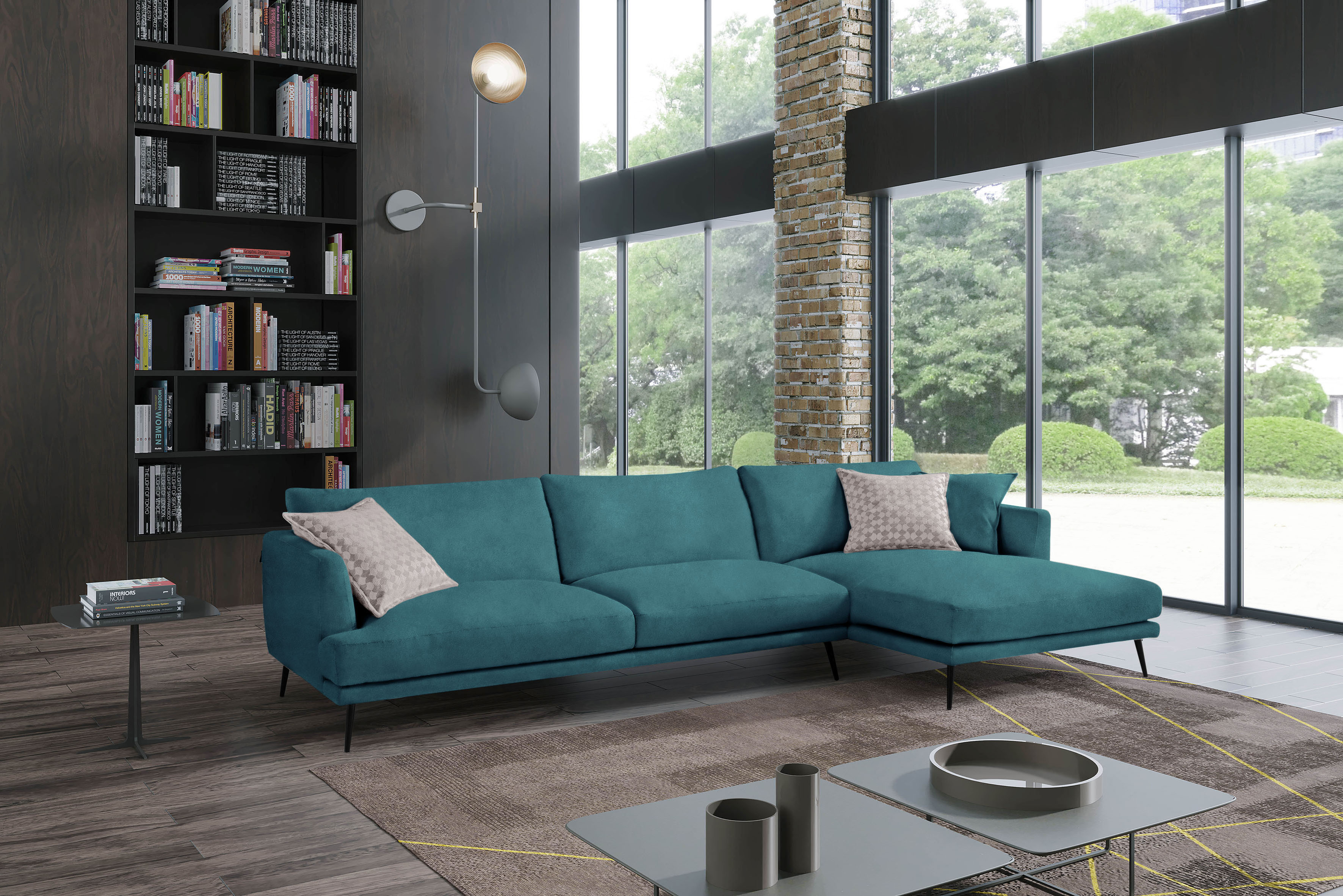 Egoitaliano Ecksofa "Sophia, Designsofa mit extrakomfortablem Sitzkomfort, Breite 274cm" mit Daunenfederung, L-Form