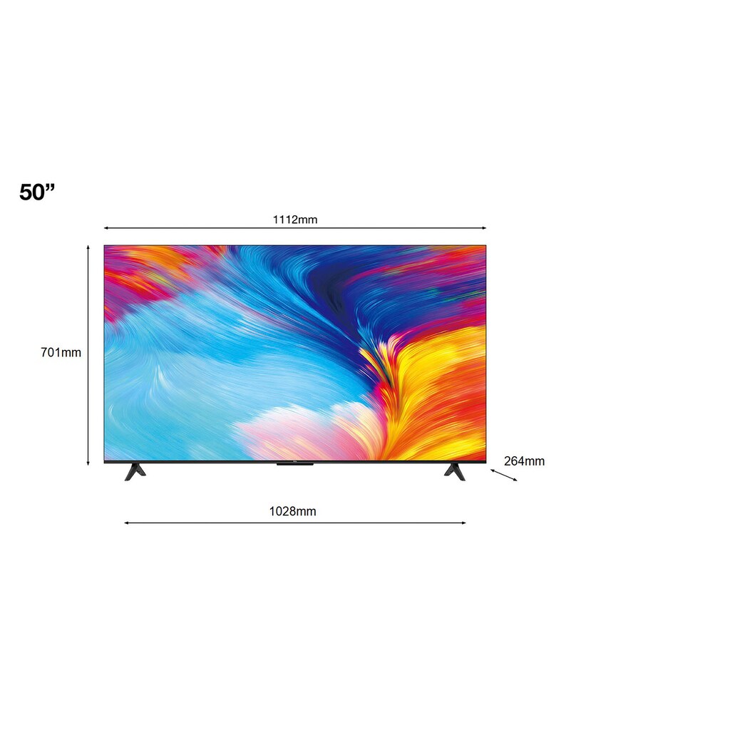 TCL LED-Fernseher »50P631X1«, 126 cm/50 Zoll, 4K Ultra HD, Android TV-Google TV-Smart-TV