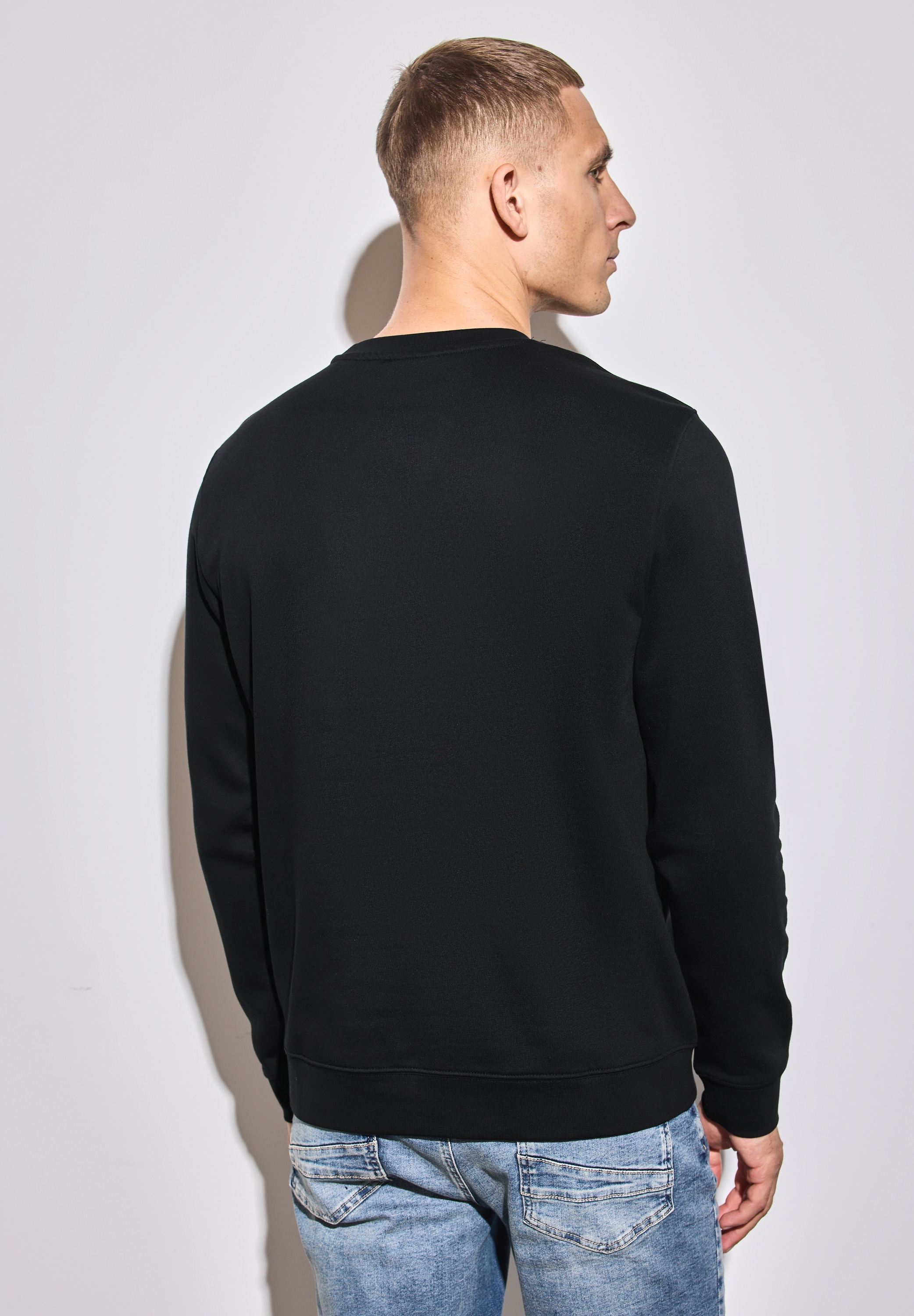 STREET ONE MEN Sweatshirt, im soften Baumwoll-Mix