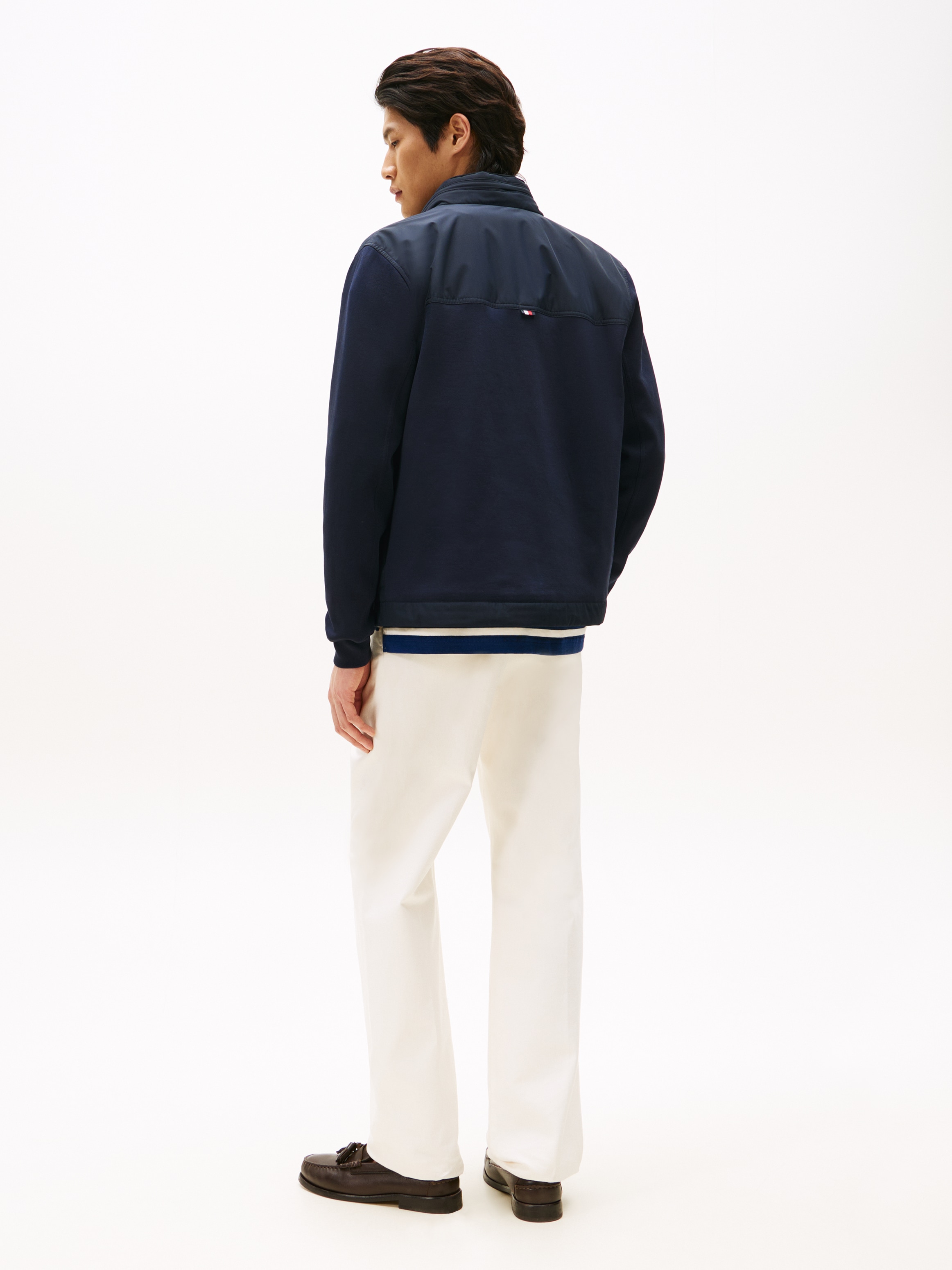 Tommy Hilfiger Blouson »MIX MEDIA HARRINGTON«, Kontrast-Struktur an Ärmeln