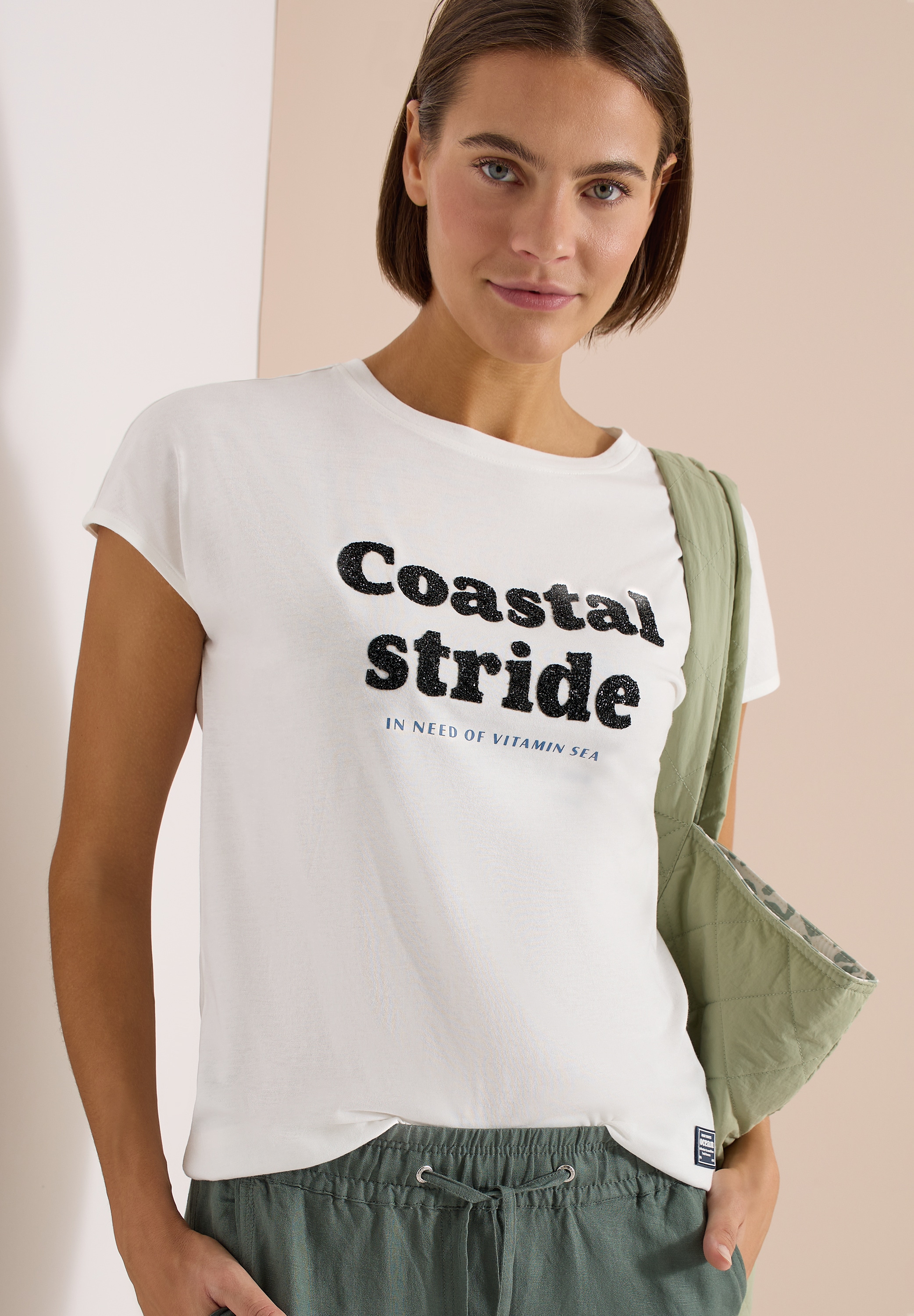 Cecil T-Shirt mit U-Boot-Ausschnitt