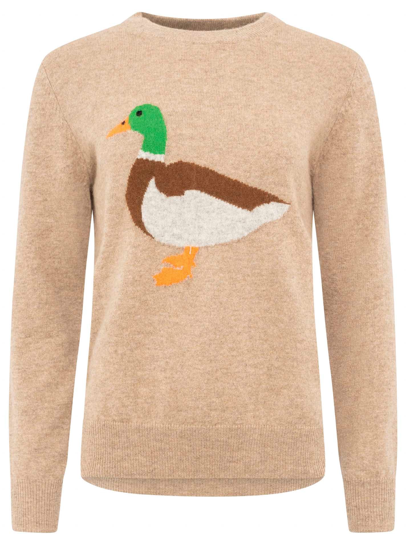 Zwillingsherz Strickpullover »Duck«, Rundhals,aus reinem Kaschmir mit großer Ente