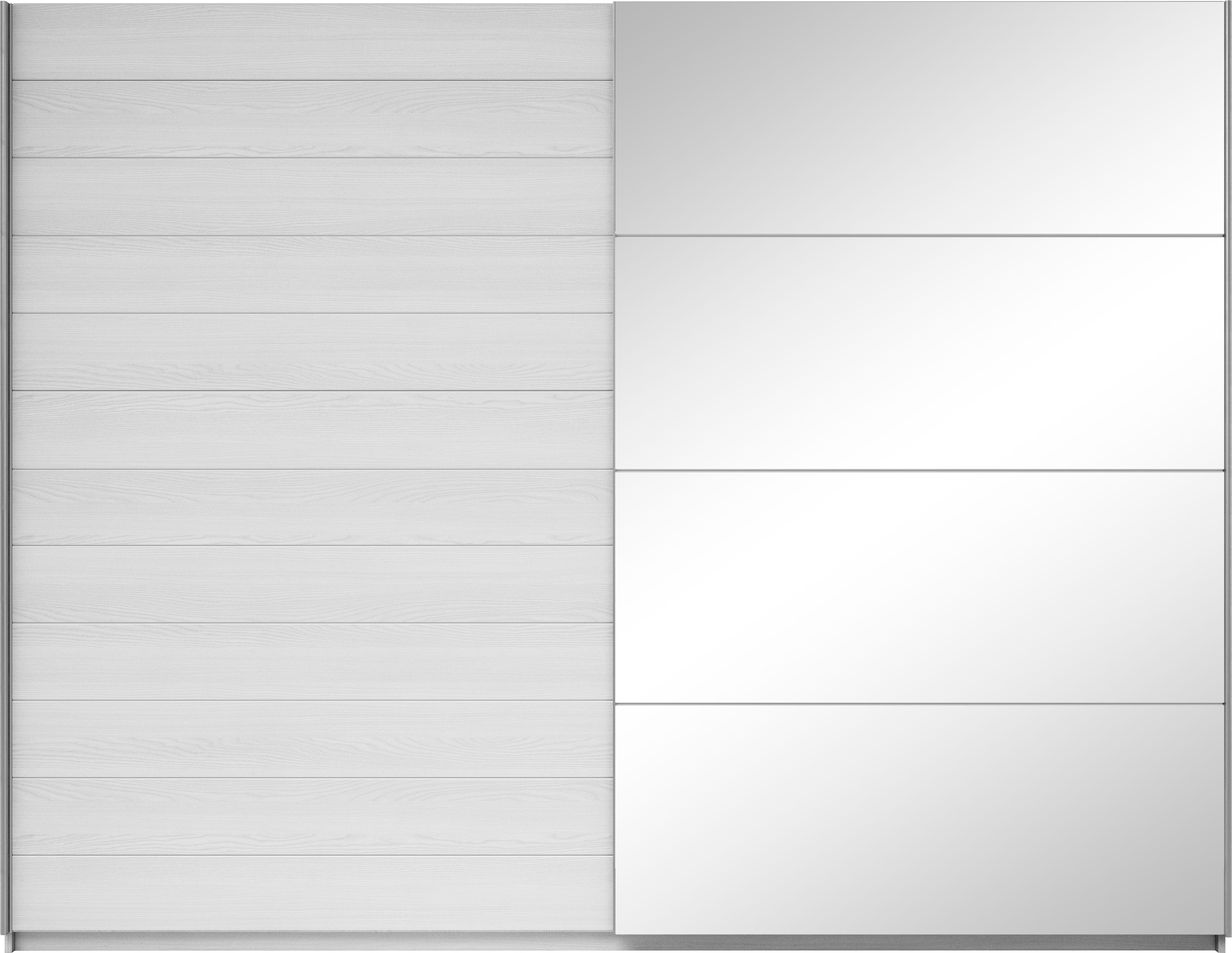 INOSIGN Schwebetürenschrank »Galaxy Kleiderschrank, Wäscheschrank 200, 220 oder 270cm breit«, INKLUSIVE kompletter Innenausstattung, Metallgriffe