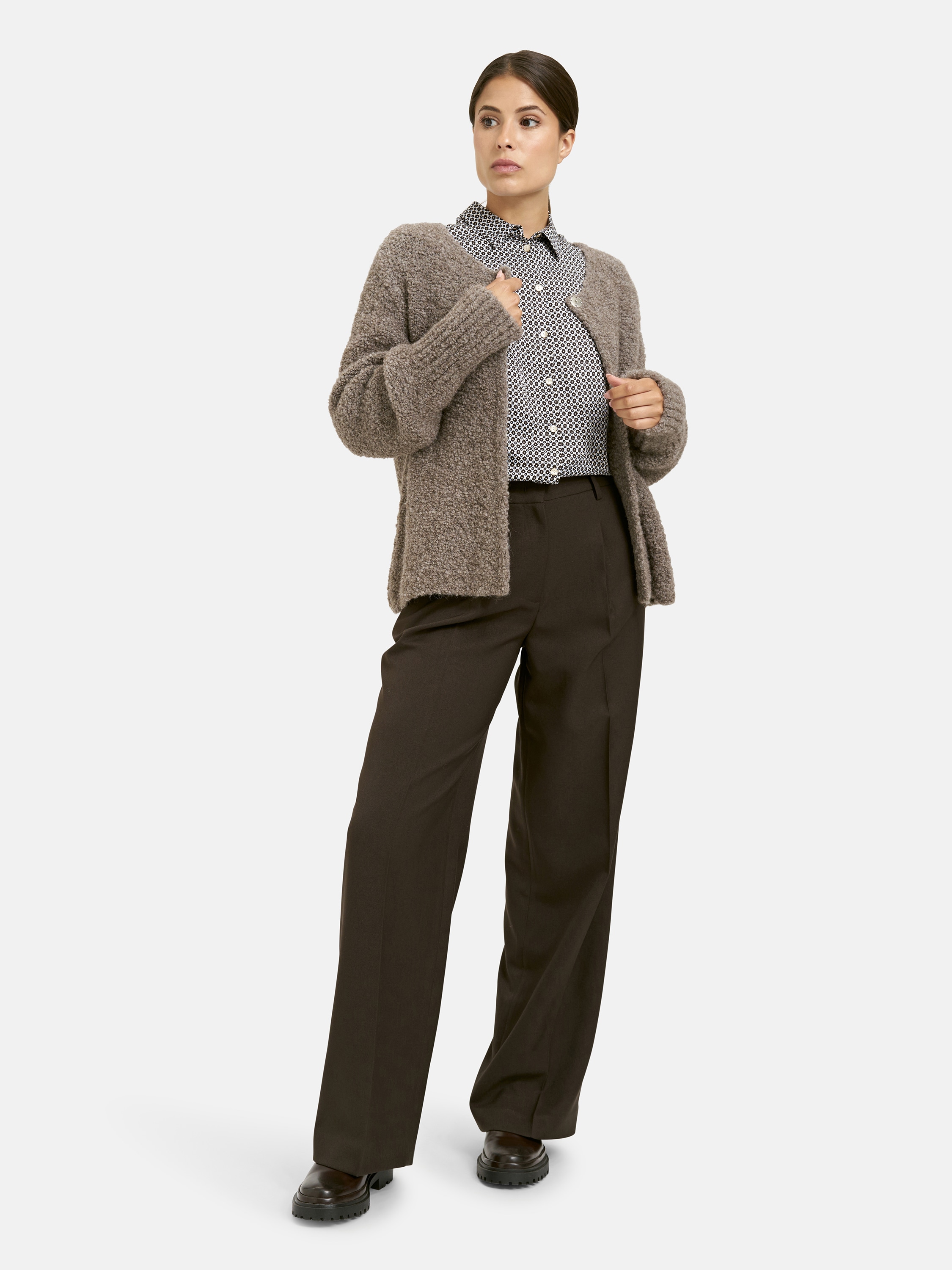 Milano Italy Langarmbluse mit Kellerfalte im Rücken