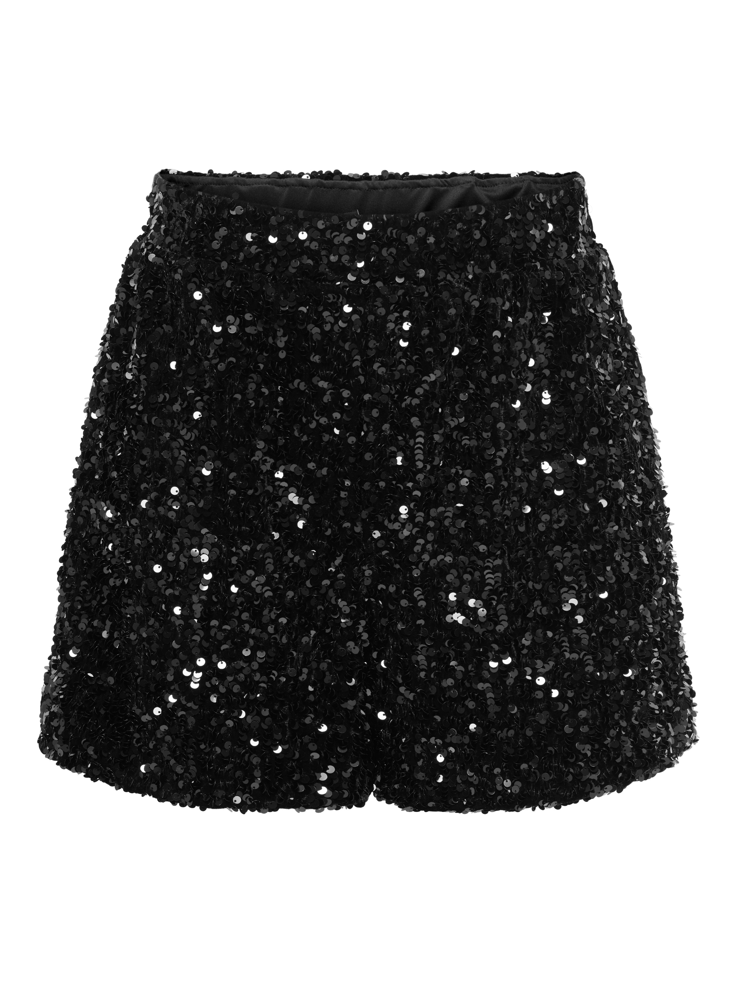 ONLY Shorts »ONLCONFIDENCE NEW SEQUINS SHORTS JRS«  Materialmix, regular fit, Pailletten