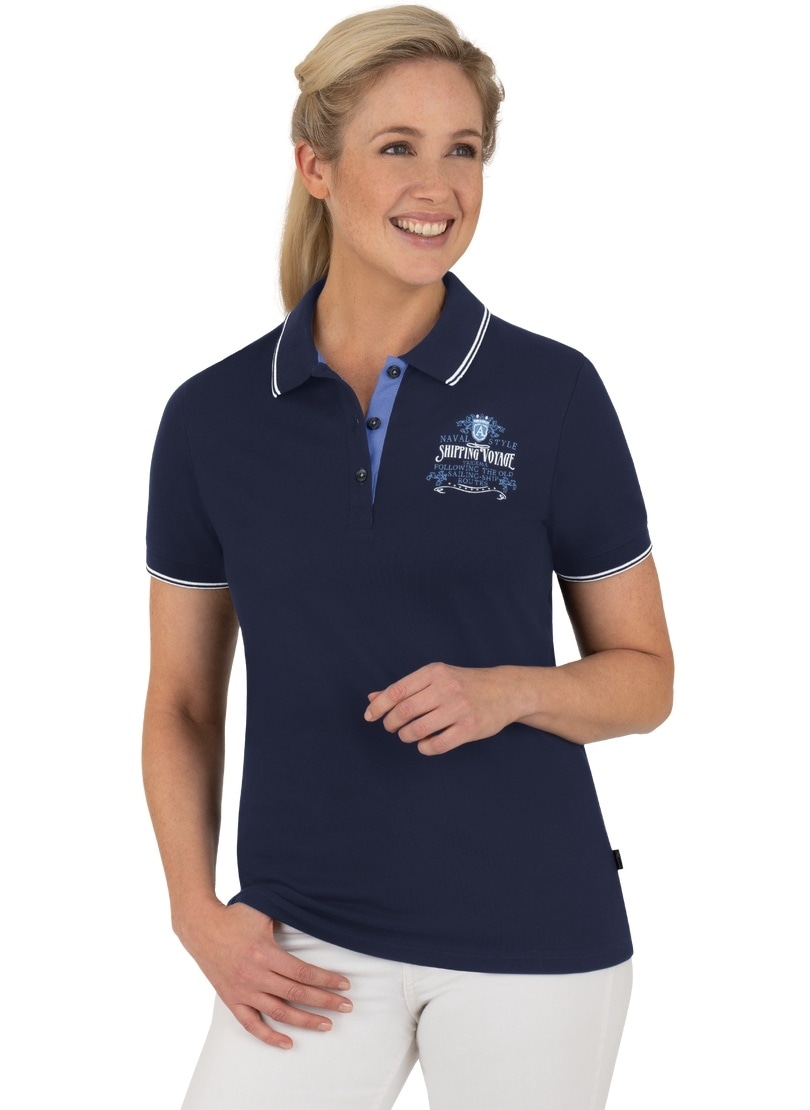 Trigema Poloshirt »TRIGEMA Poloshirt mit maritimem Druckmotiv« online  bestellen | BAUR