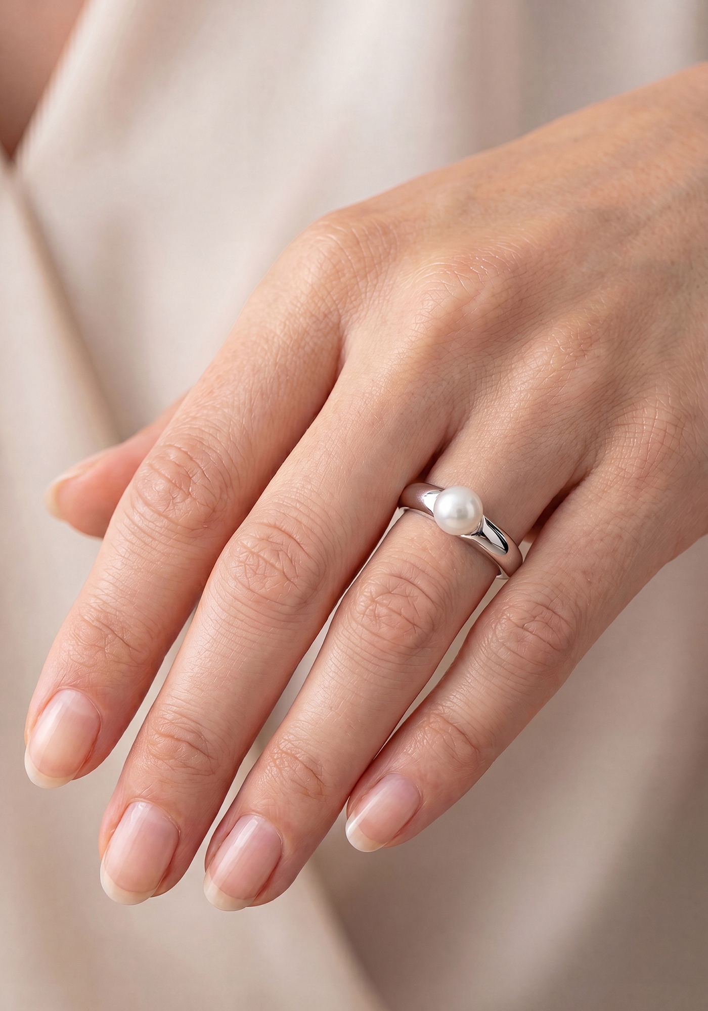 JOBO Perlenring »Silberring« 925 Silber mit Perle