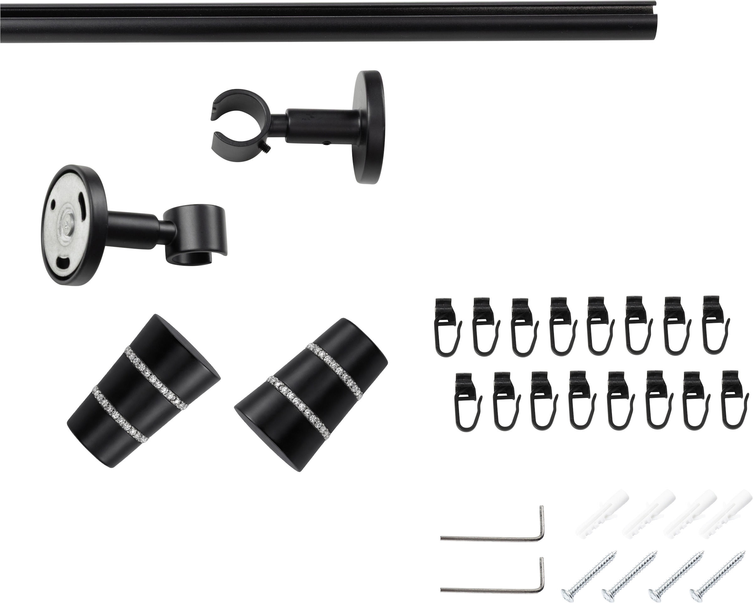 SN DECO GROUP Gardinenstange »Gardinenstange Innenlauf Rennes Ø 19 mm, 1-läufig, Fixmaß, verschraubt« Ø 19 mm Fixmaß;kürzbar