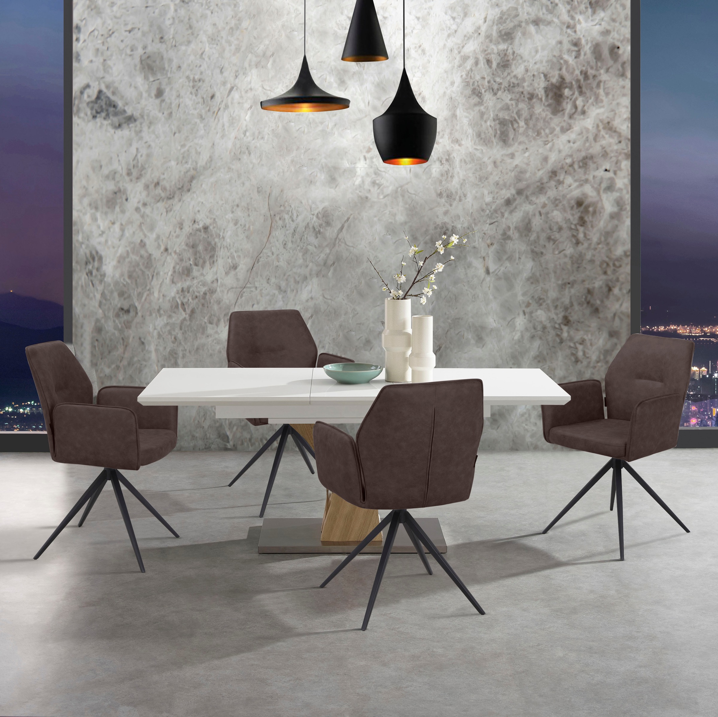 PLACES OF STYLE Esszimmerstuhl "Ozias" () 2 Stk.Sitz und Rücken gepolstert, günstig online kaufen