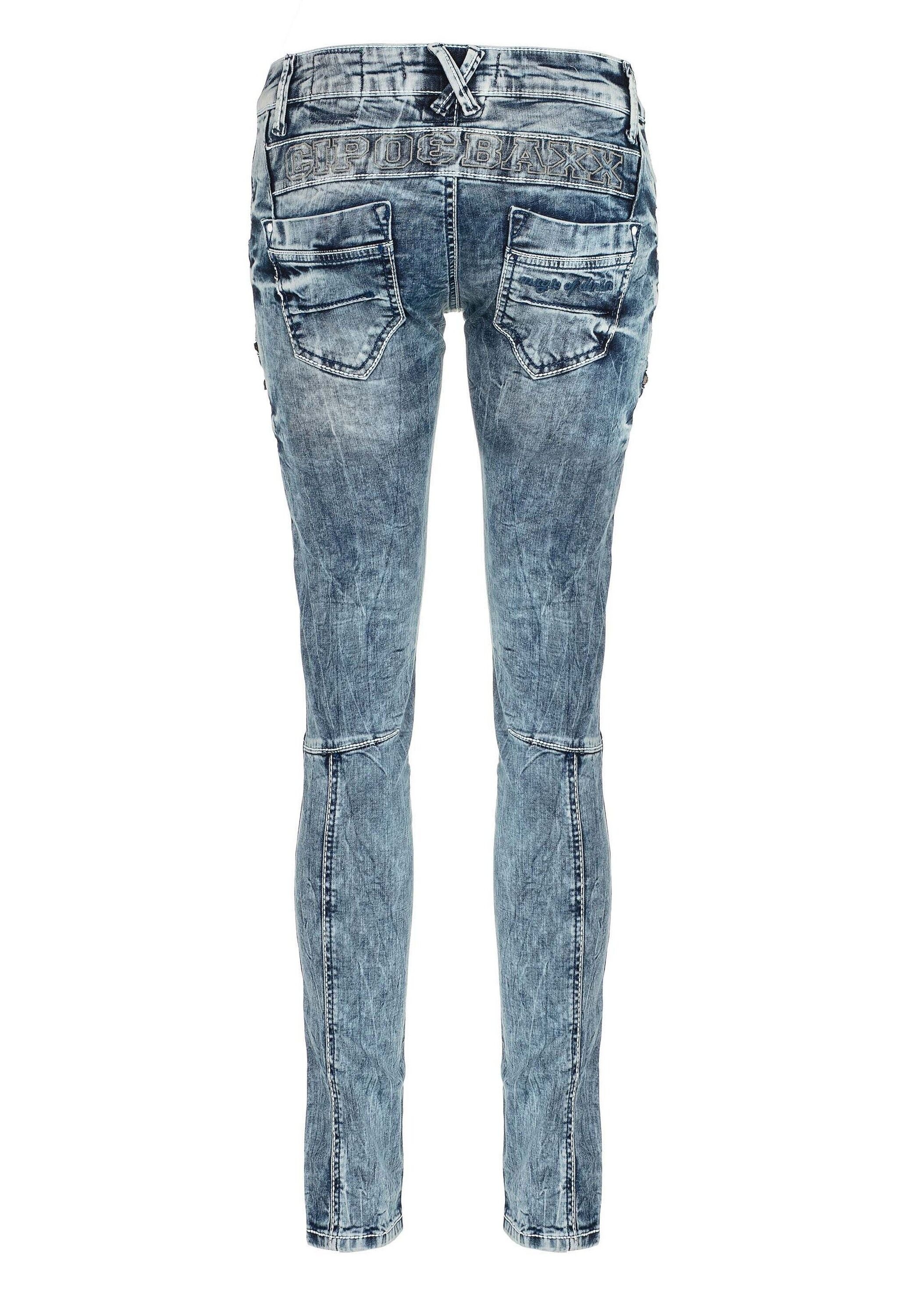 Cipo & Baxx Skinny-fit-Jeans »Jeans«, mit niedrige Taille in Skinny Fit, WD322