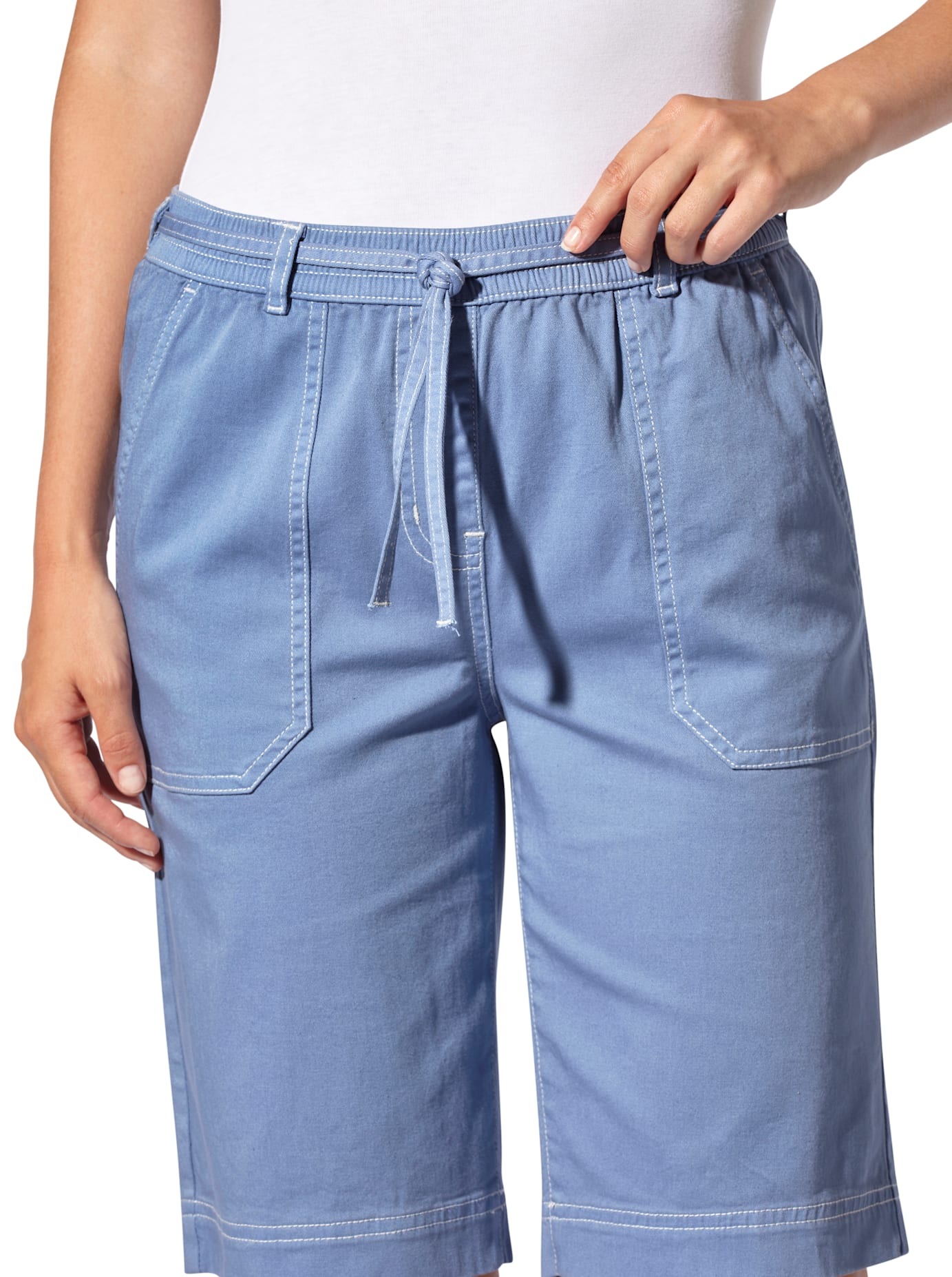 Classic Basics Damen Jeans-Shorts Bermuda Taubenblau 42 3