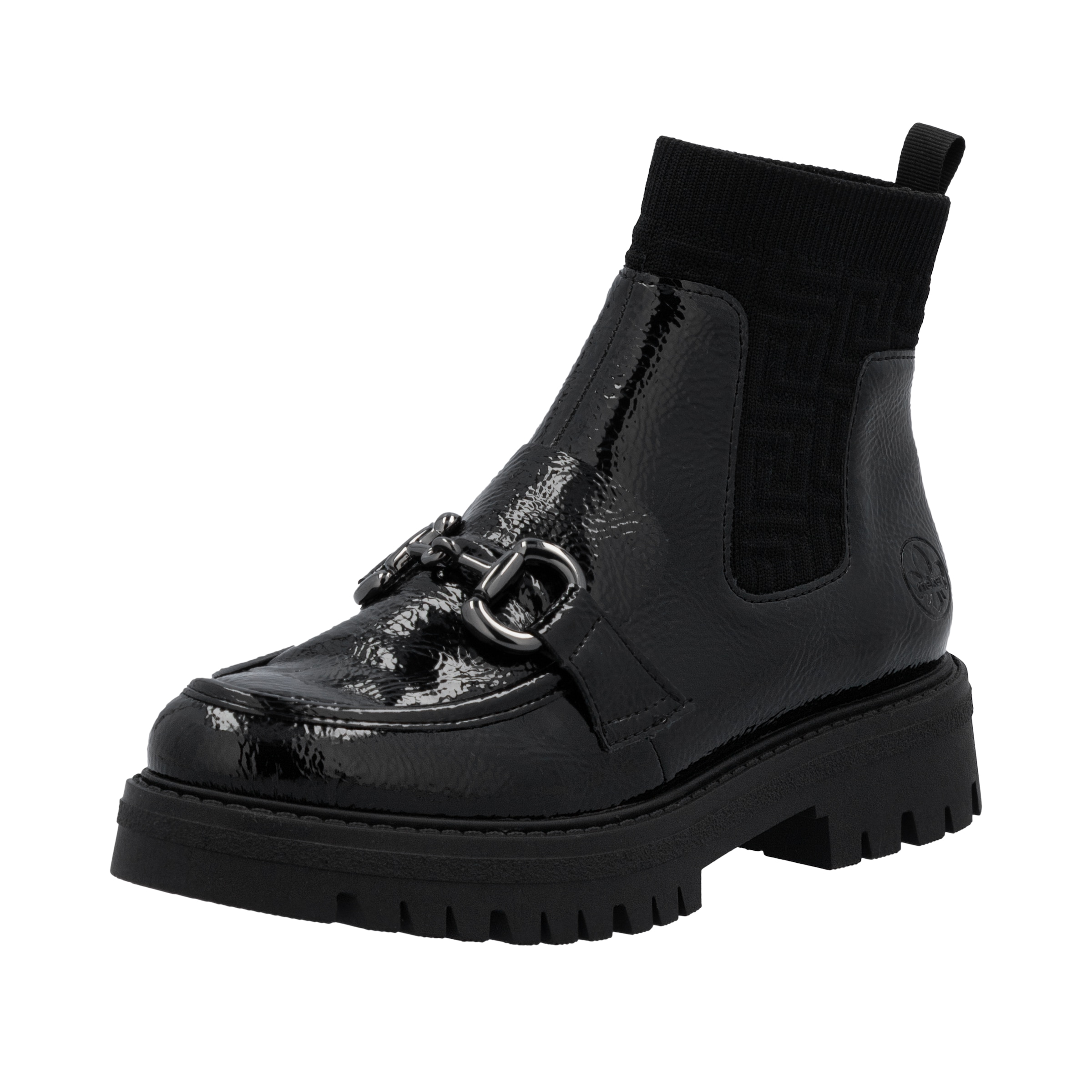 Rieker Schlupfboots, Stiefelette, Plateauboots, Profilsohle, Blockabsatz, z günstig online kaufen