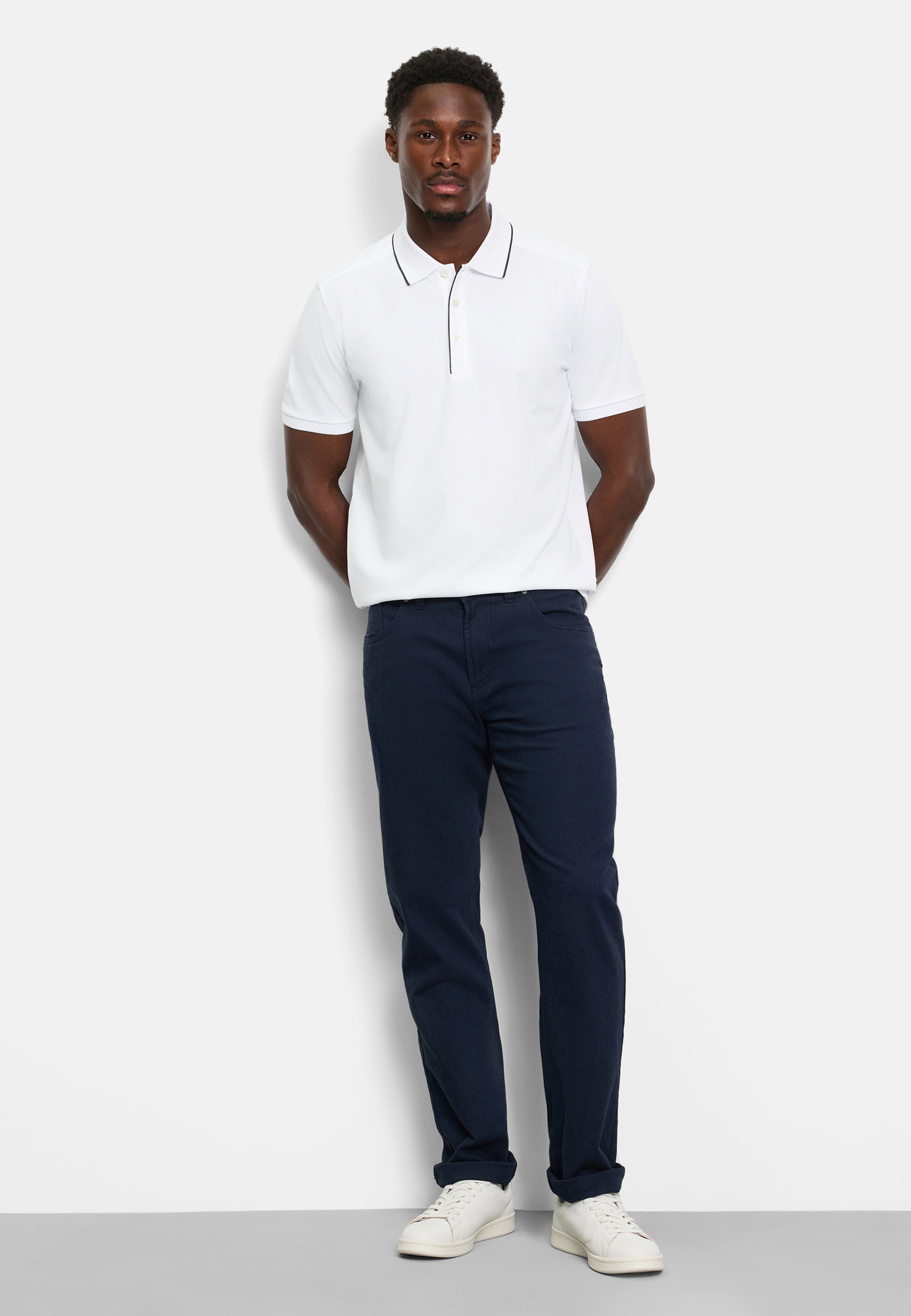 OLYMP Wirk Casual Polo Shirt White Size M 2