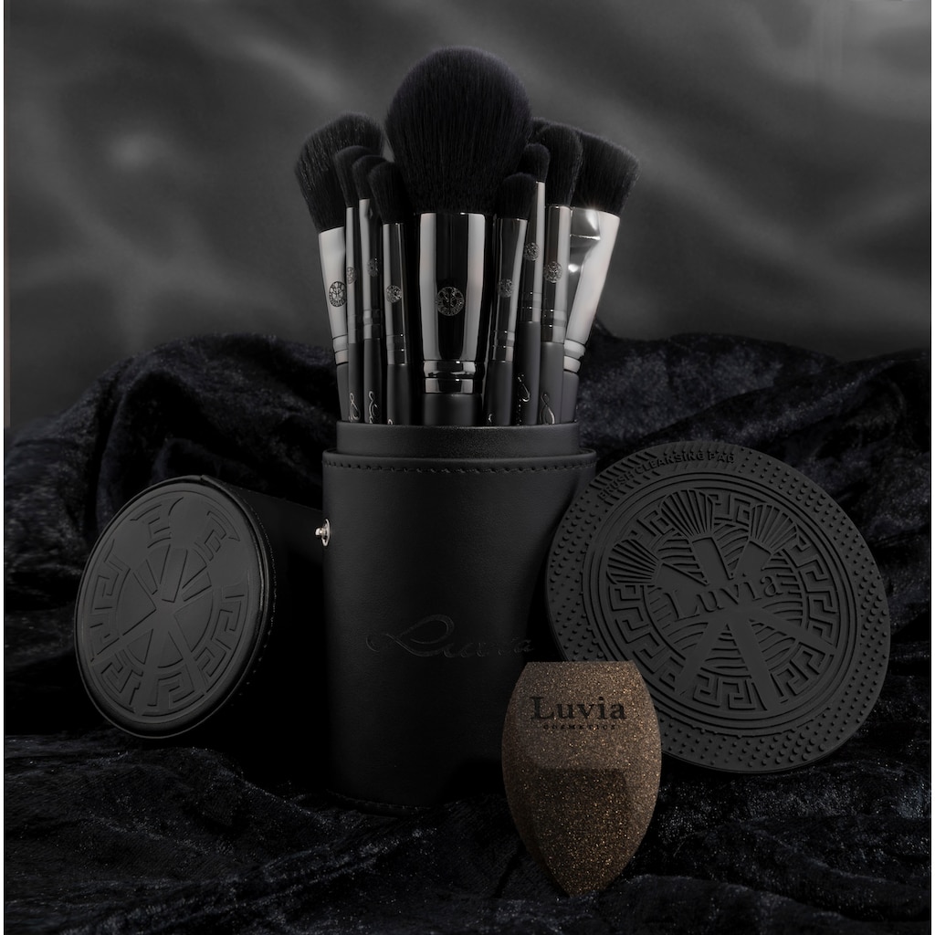 Luvia Cosmetics Kosmetikpinsel-Set »Prime Vegan Pro Black Edition«, (15 tlg.)