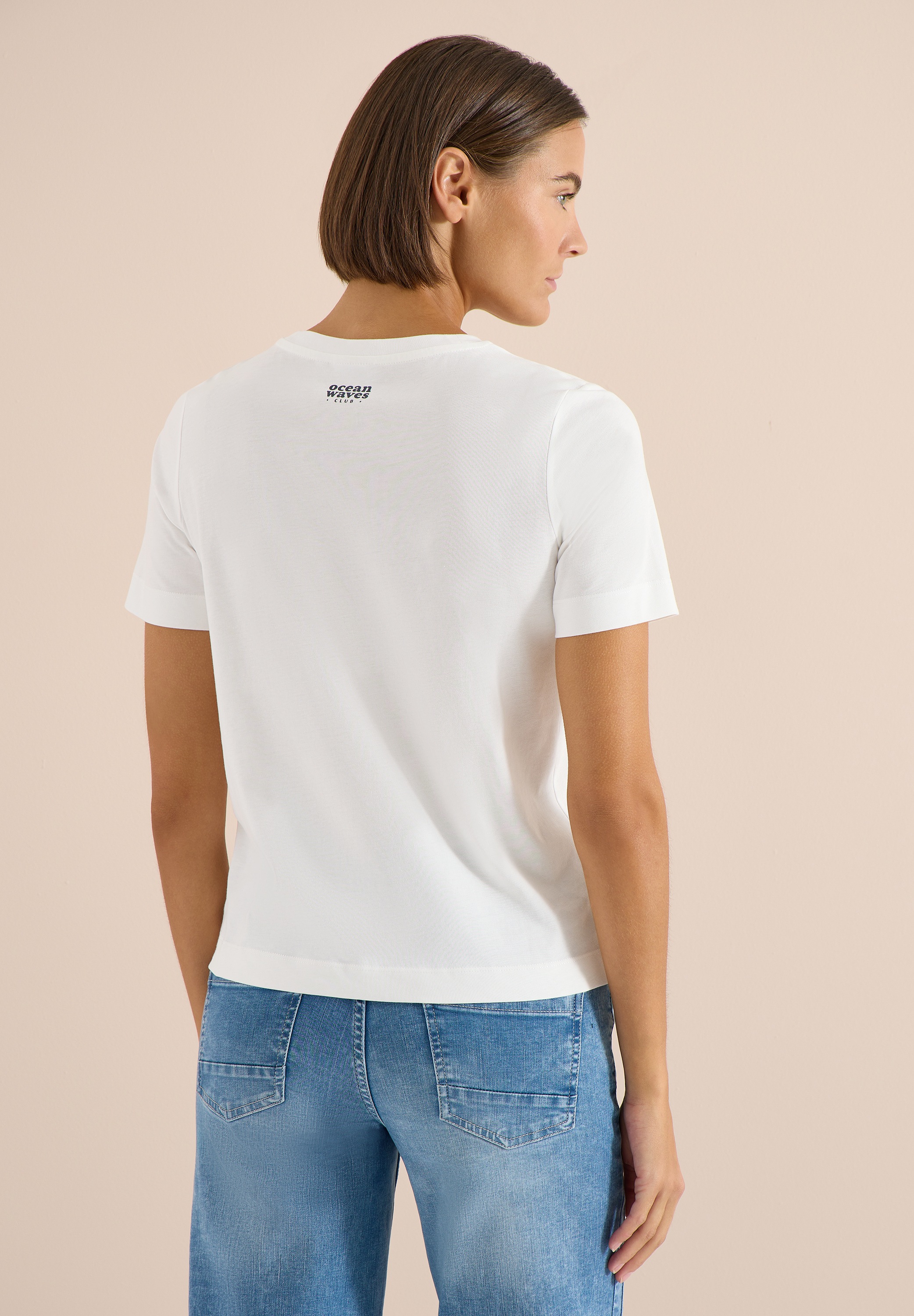 Cecil Rundhalsshirt aus reiner Baumwolle günstig online kaufen