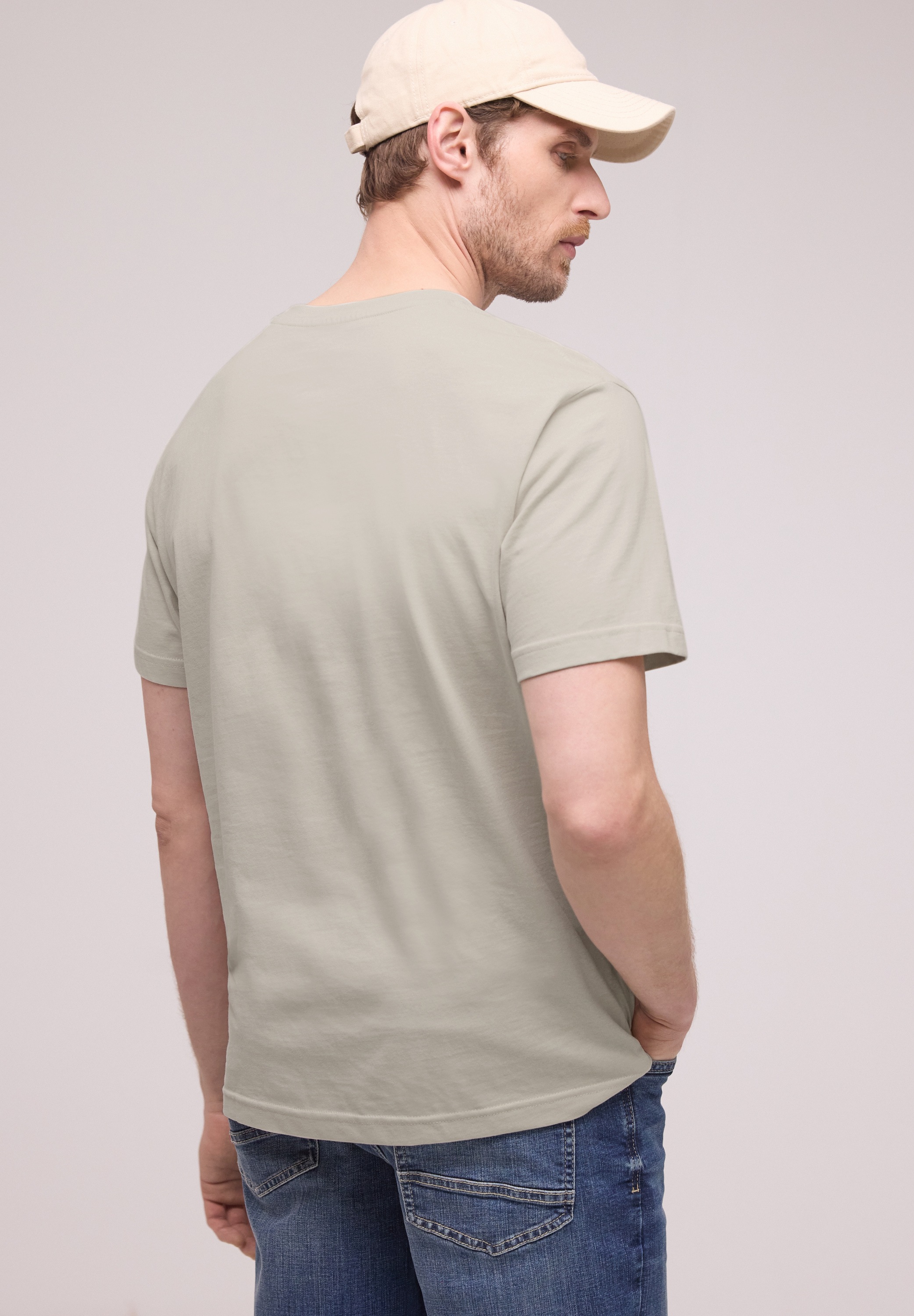 STREET ONE MEN T-Shirt aus reiner Baumwolle günstig online kaufen