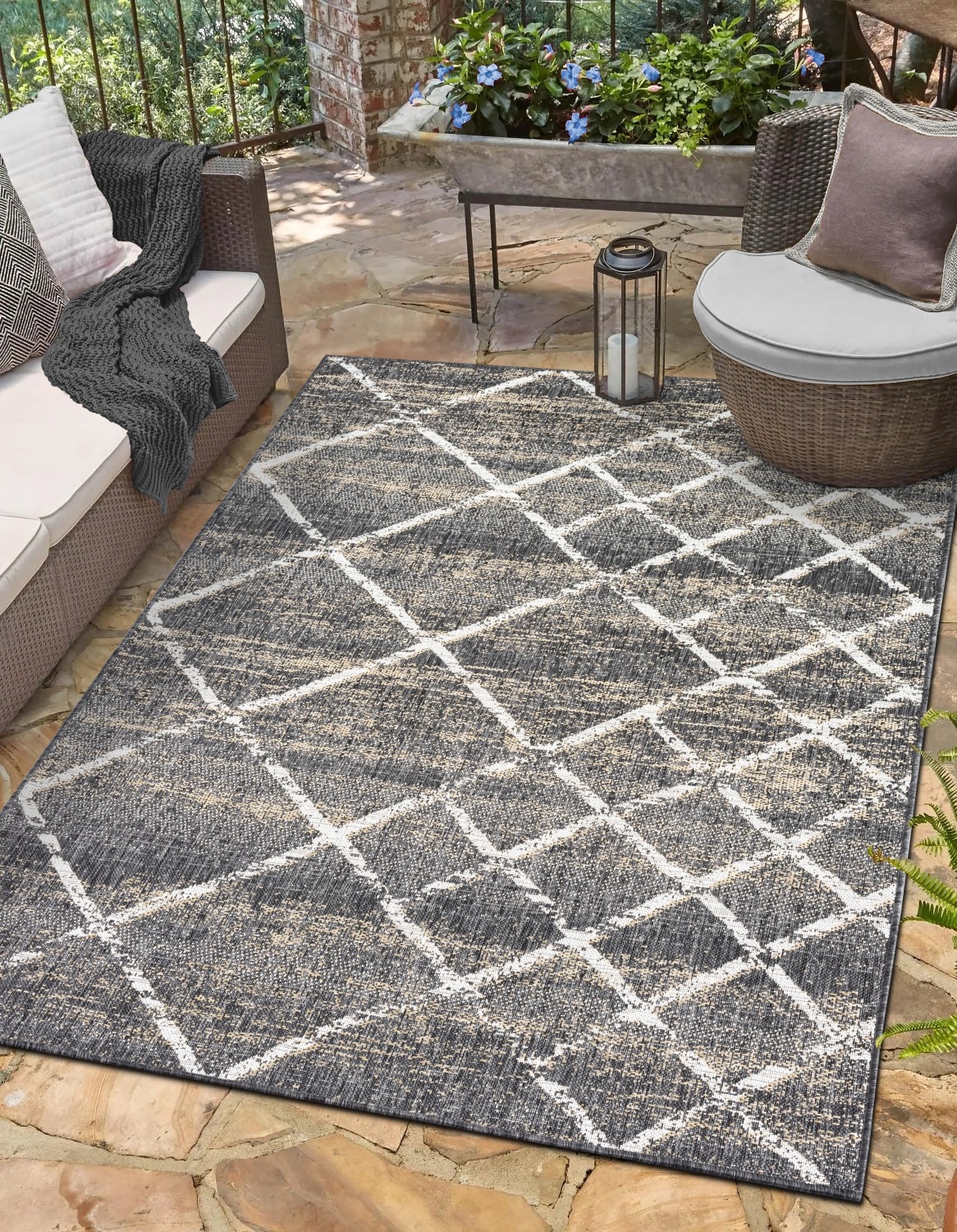 Myflair Möbel & Accessoires Outdoorteppich "Arcane, LAGERRÄUMUNG" rechteckig 6 mm Höhe modernes Design, Outdoor geeignet, Balkon, Terrasse