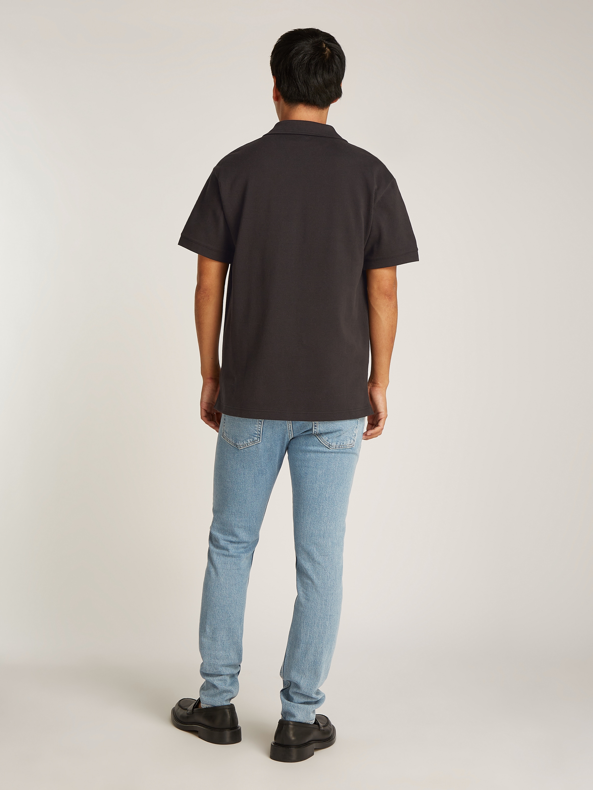 Calvin Klein Jeans Poloshirt »WOVEN LABEL POLO«, Logodruck