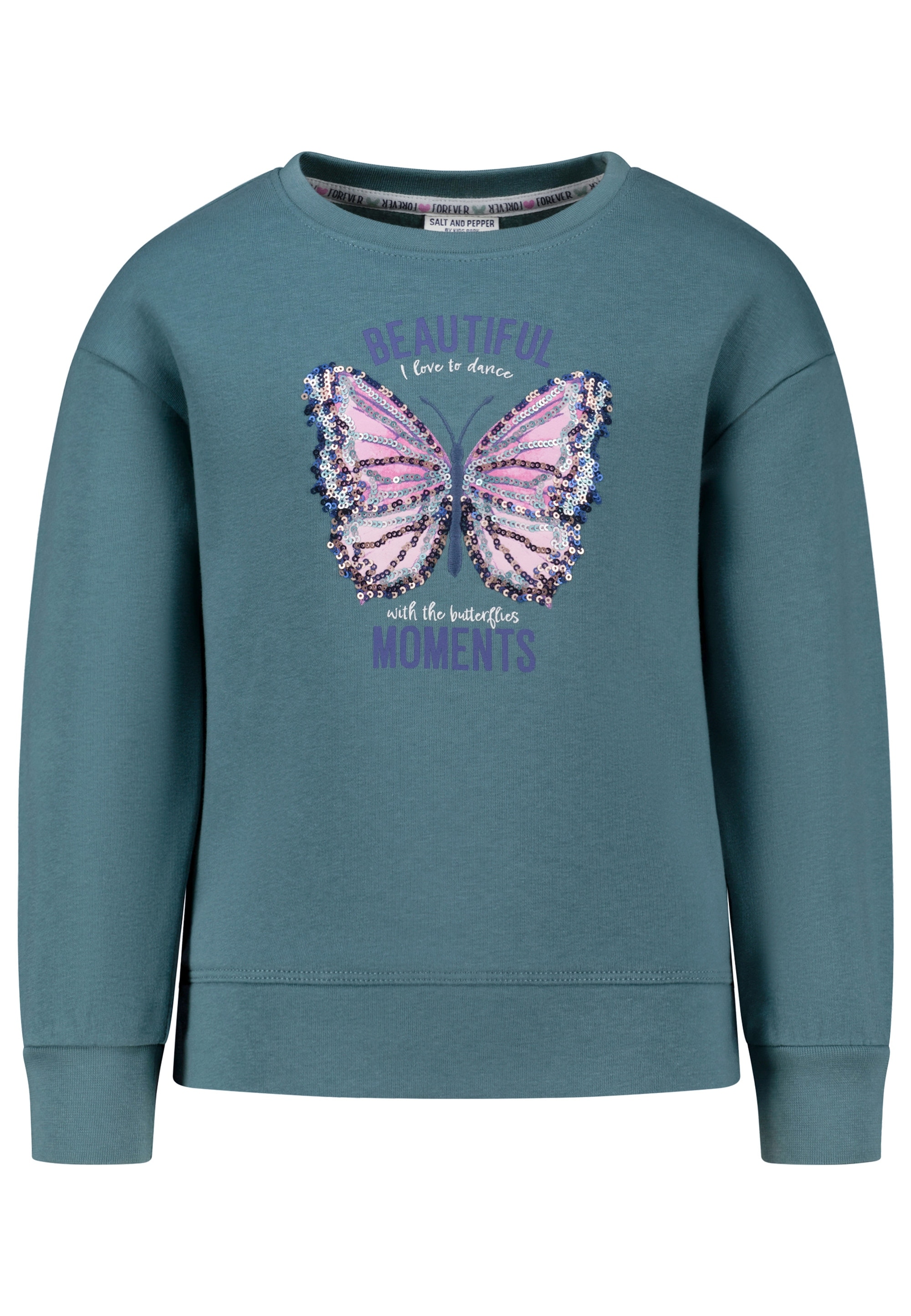 SALT AND PEPPER Sweatshirt »BEAUTIFUL MOMENTS«, mit Schmetterling aus Pailletten