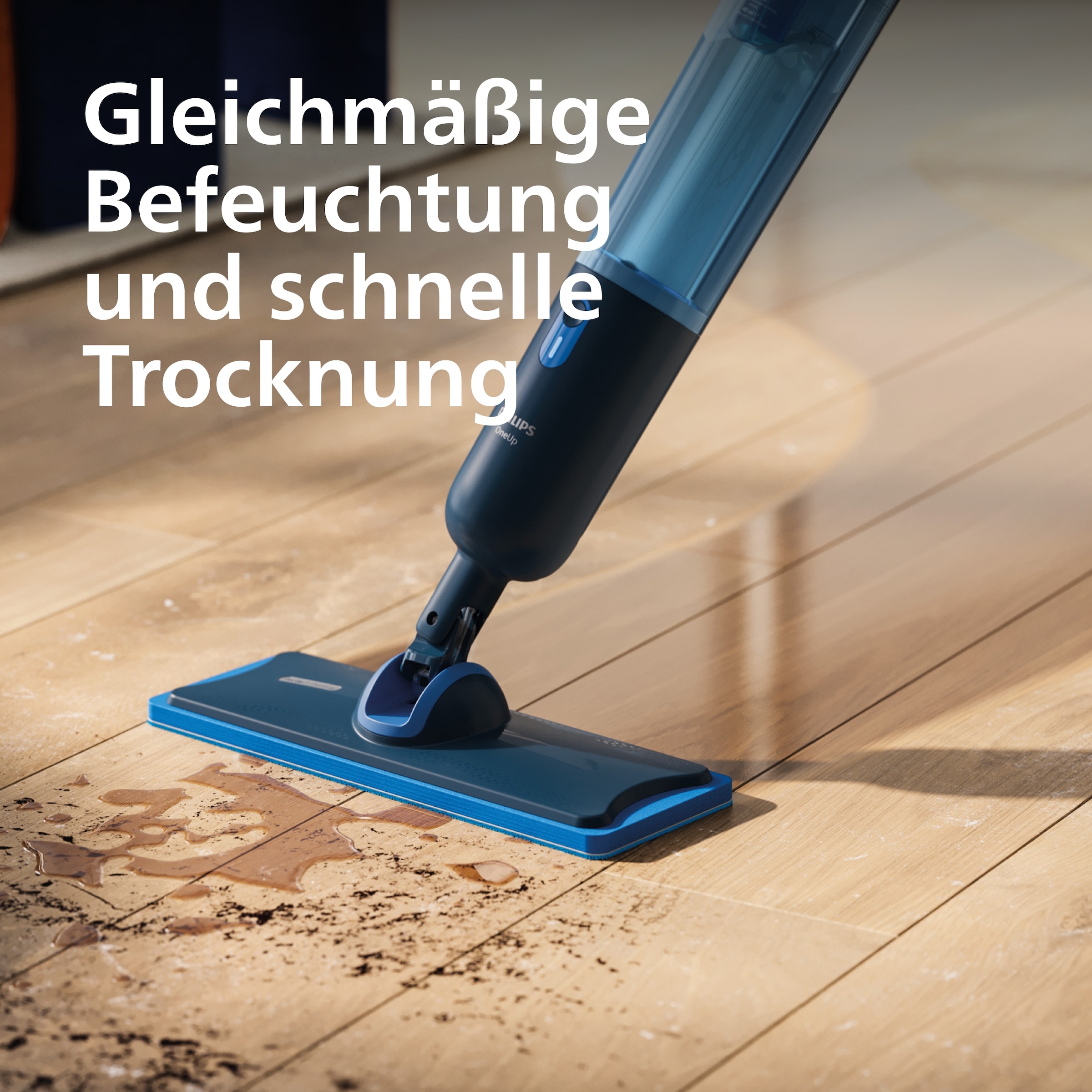 Philips Mikrofaserpad »OneUp Ersatzpad XV1883/20« (Mikrofaser 12 cmx35 cm 2 Stk. tlg. Speziell für Fliesen, Stein- und Betonböden entwickelt