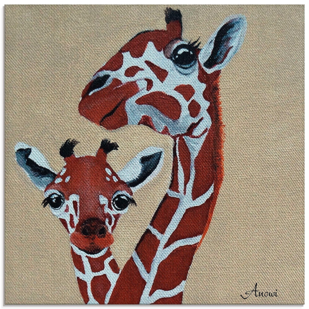 Artland Glasbild »Giraffen«, Wildtiere, (1 St.)