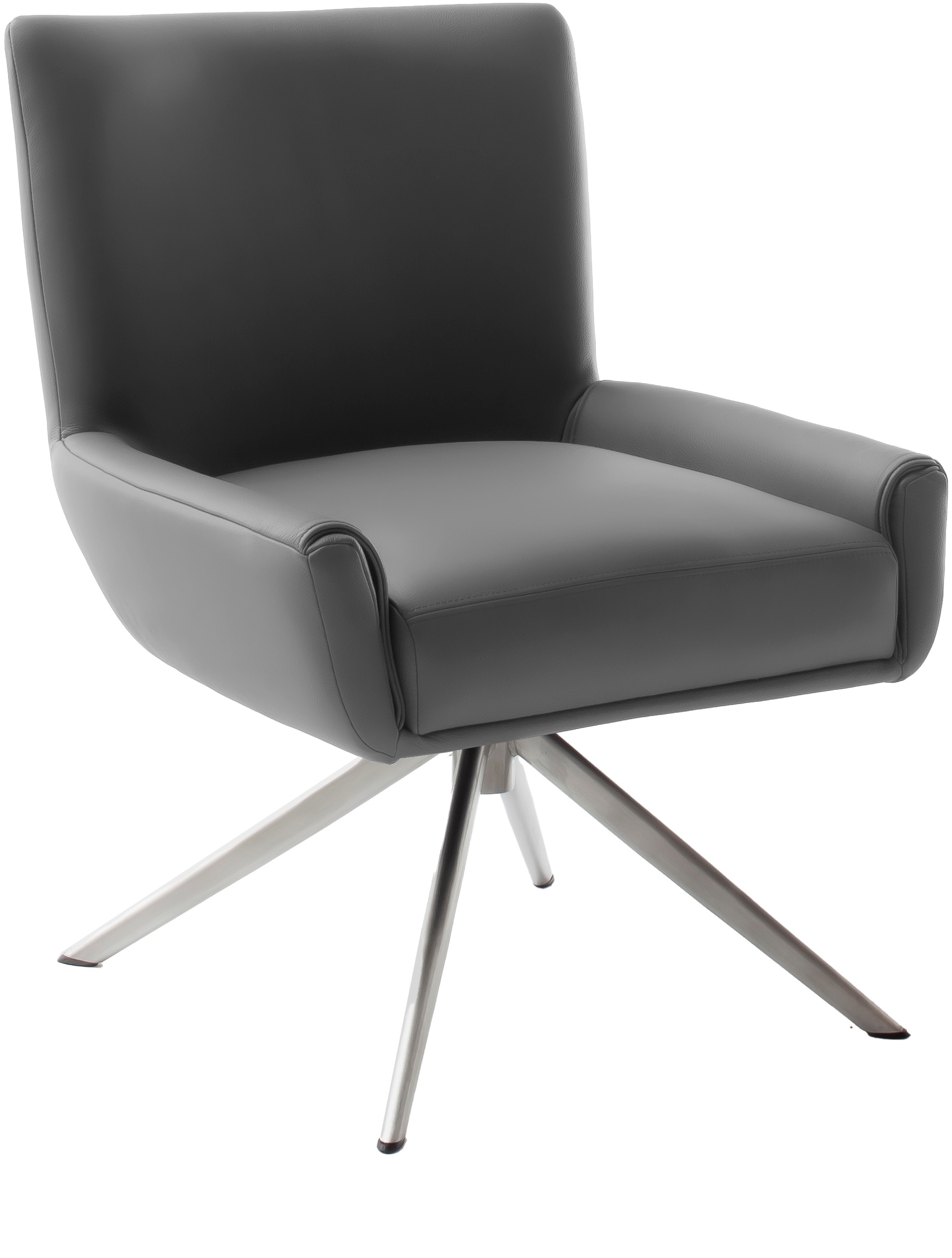 MCA furniture 4-Fußstuhl »WILSON Esszimmerstuhl, Armlehnstuhl, Polsterstuhl, modern«, (Set), 1 St., Leder, Stuhl, Armlehnenstuhl, drehbar, Taschenfederkern, belastbar 160 kg,XXL