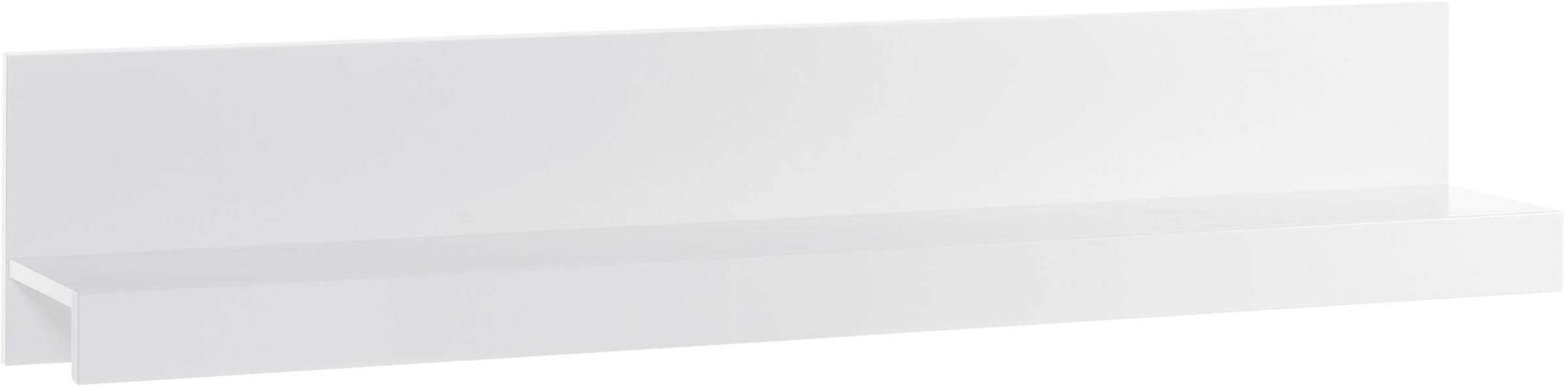 Home affaire Wandboard "Bianco, modernes Wandregal, Hängeregal mit Ablagefach" vielseitig einsetzbar, in Weiß Hochglanz erhältlich, 150 cm breit