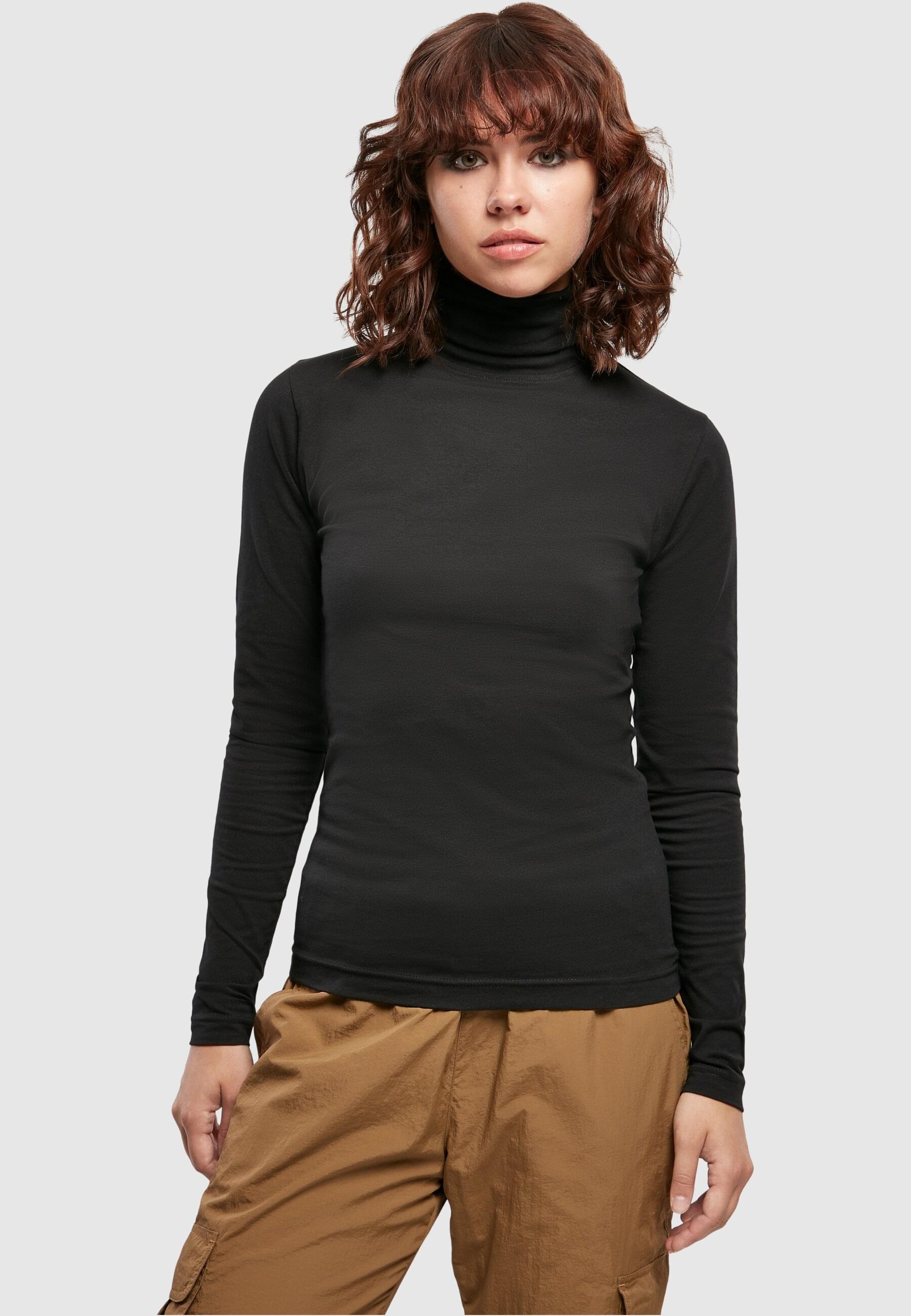 URBAN CLASSICS Longsleeve »Urban Classics Damen Ladies Basic Turtleneck L/S«, (1 tlg.)