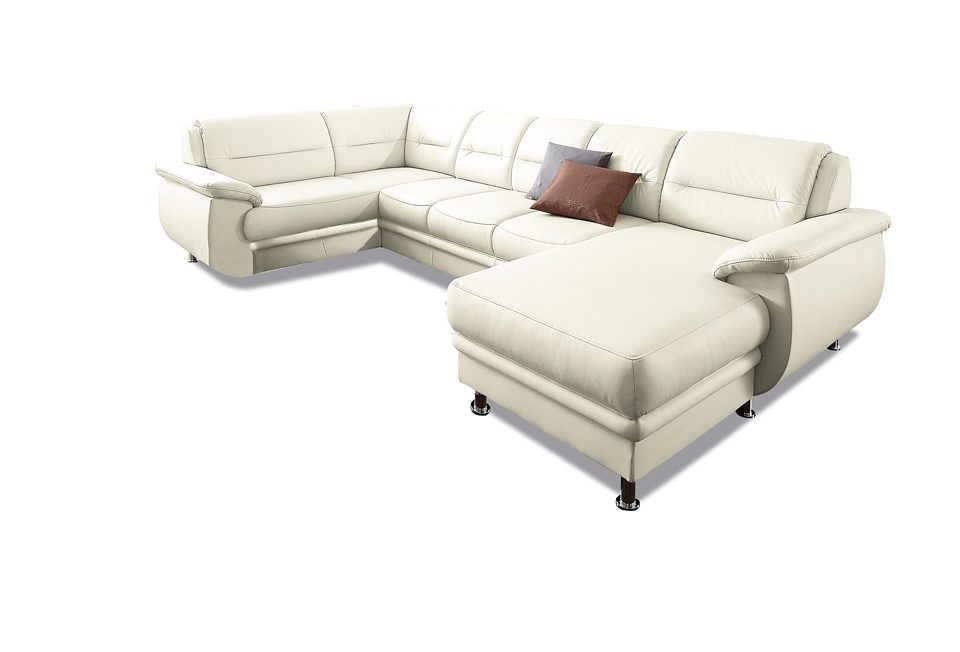 sit&more Wohnlandschaft "Mailand U-Form, B: 312 cm, XXL-Couch mit Komfortpolsterung" mit Schlaffunktion, Liegefl. 122x247 cm, diverse Lederqualitäten