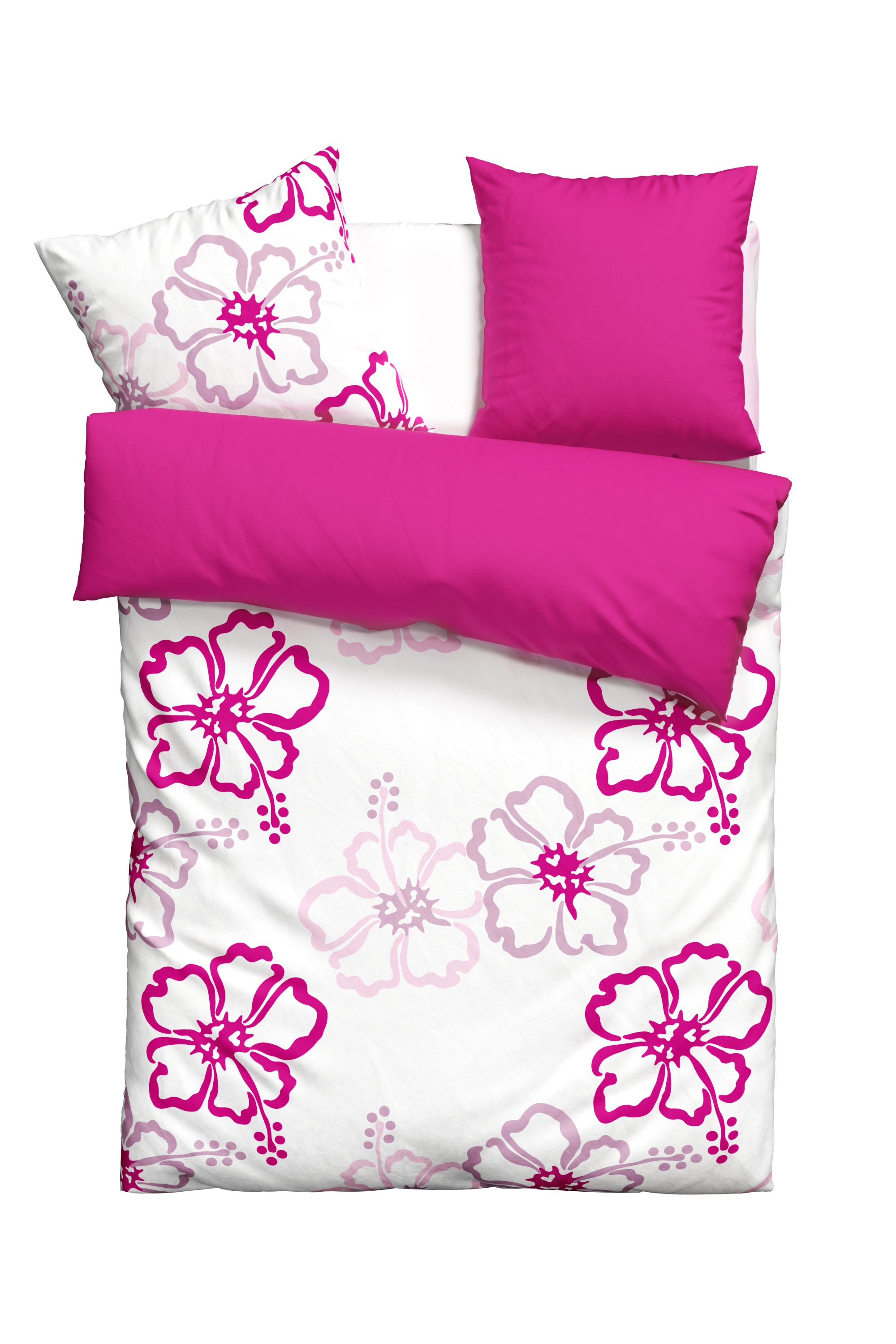 my home Wendebettwäsche "Litschi" 2 Stk. tlg. ab Größe 135x200 cm, mit Blum günstig online kaufen