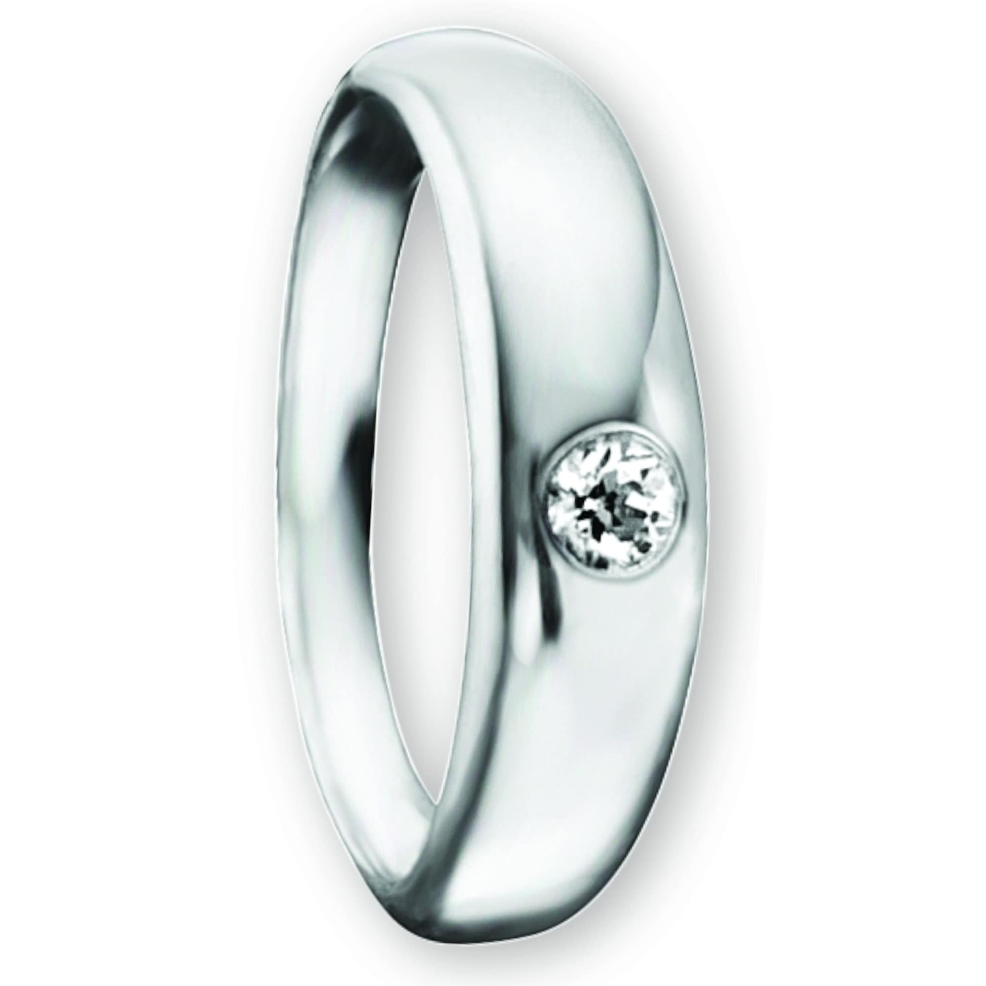 Kettenanhänger ONE ELEMENT "Zirkonia Taufring Anhänger aus 925 Silber", silber, Schmuckanhänger, Mädchen, Silber 925 (Sterlingsilber), Kettenanhänger, Ausdruck von Individualität – dezent, bedeutungsvoll, nah am Herzen