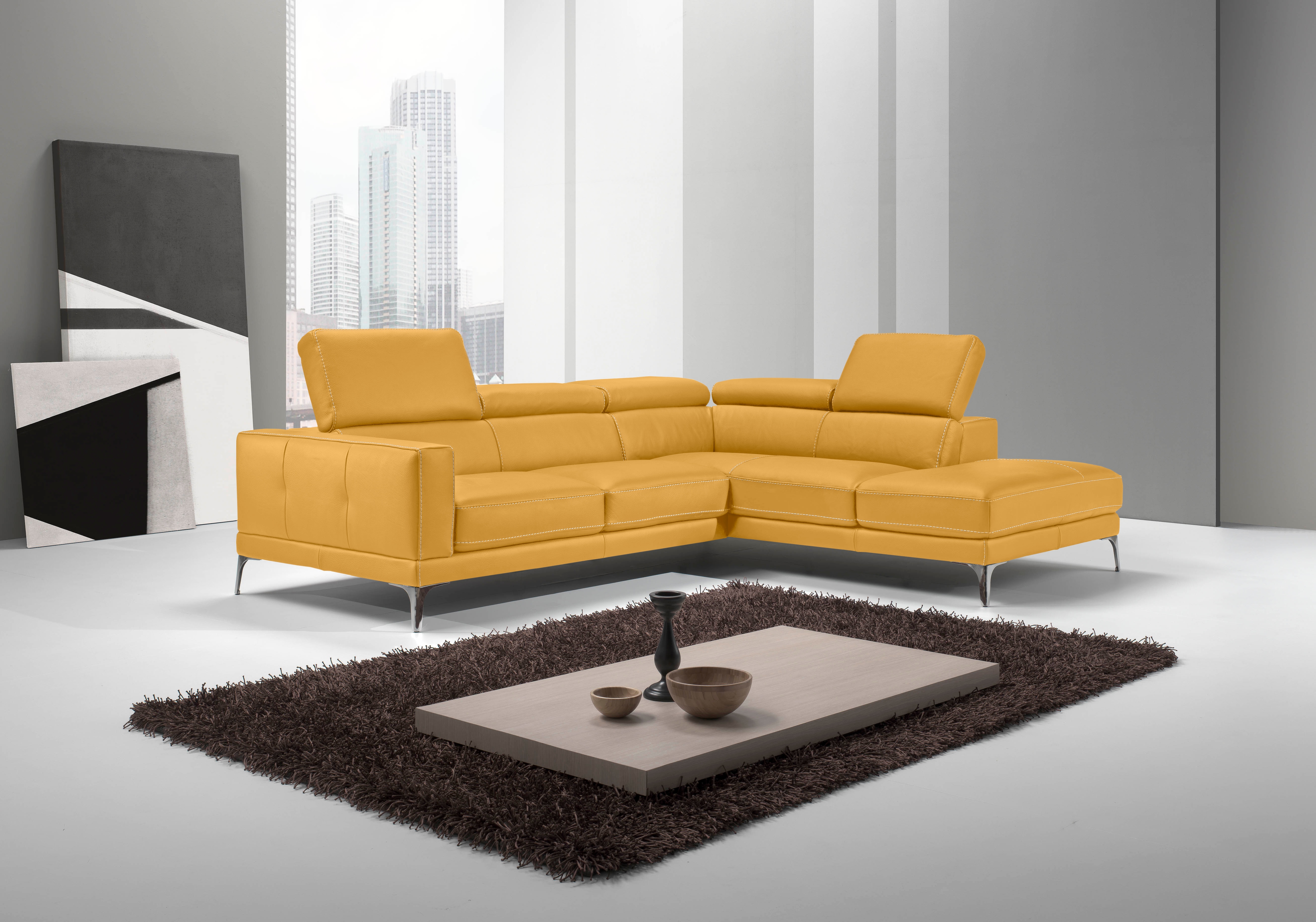Egoitaliano Ecksofa "Claudie, Designsofa mit extrakomfortablem Sitzkomfort, L-Form" Inkl. Kopfteilverstellung, L-Form