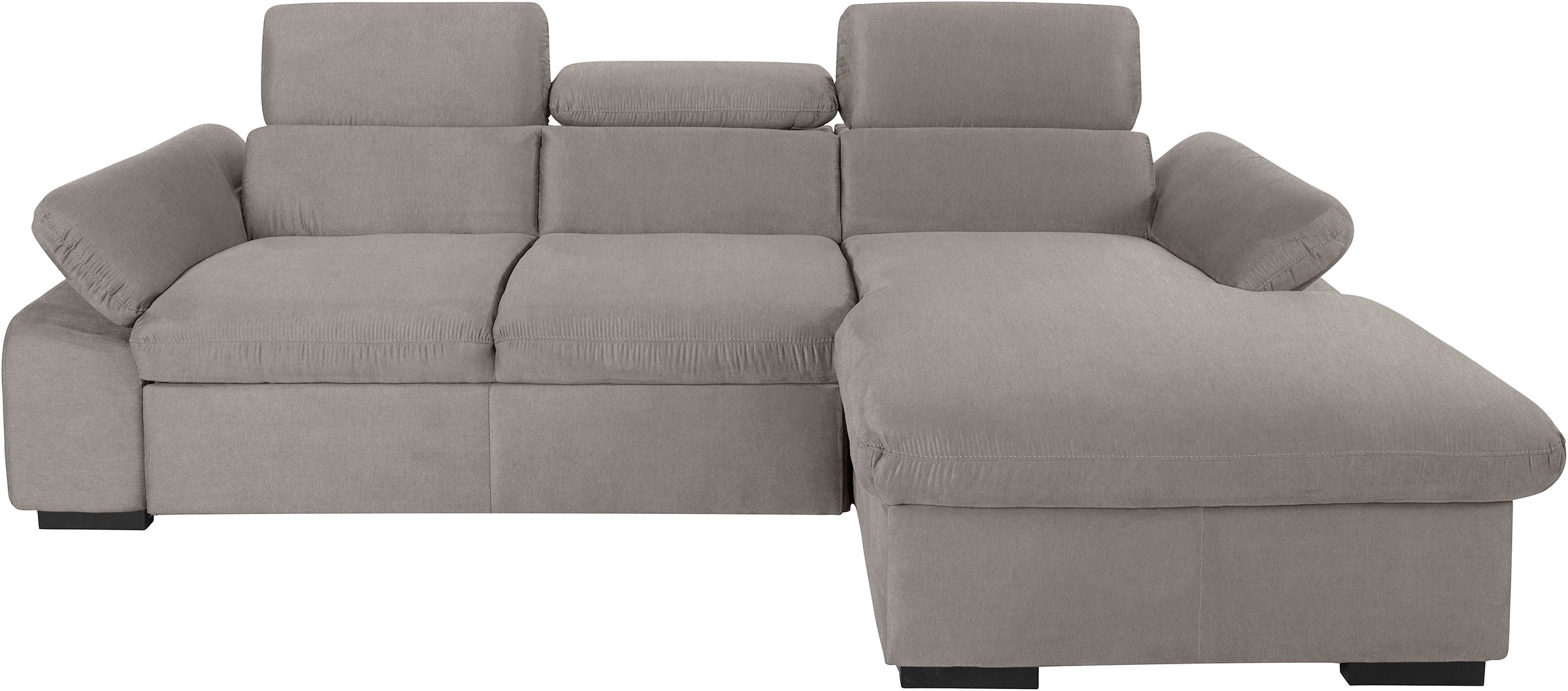 COTTA Ecksofa »Lola L-Form mit Kopfteilfunktion & Hocker«, (Set, mit Hocker), wahlweise mit Bettfunktion, Bettkasten & Armteilverstellung
