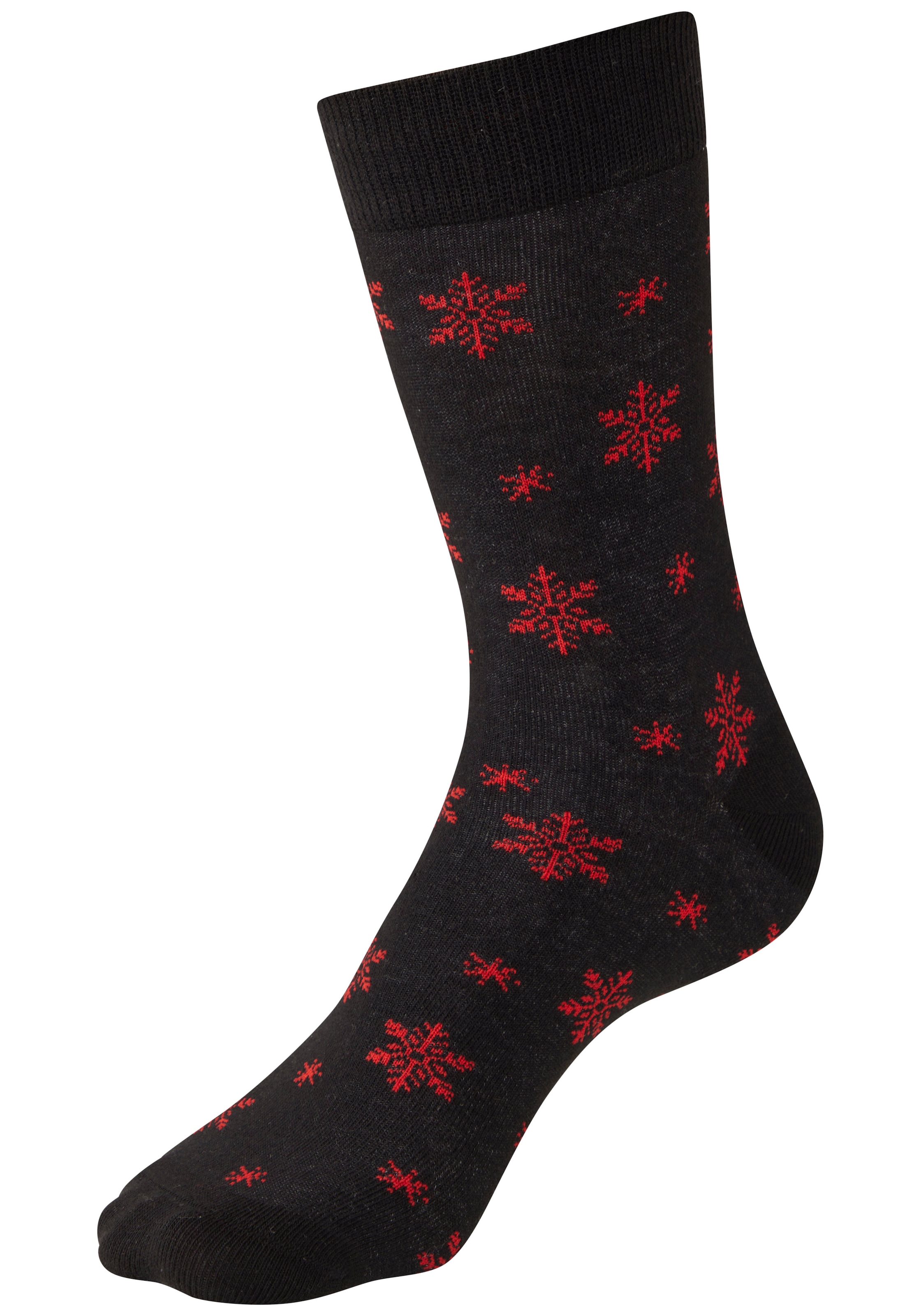 LASCANA Socken Packung, 3 Paar tlg. mit weihnachtlichem Dackelmotiv